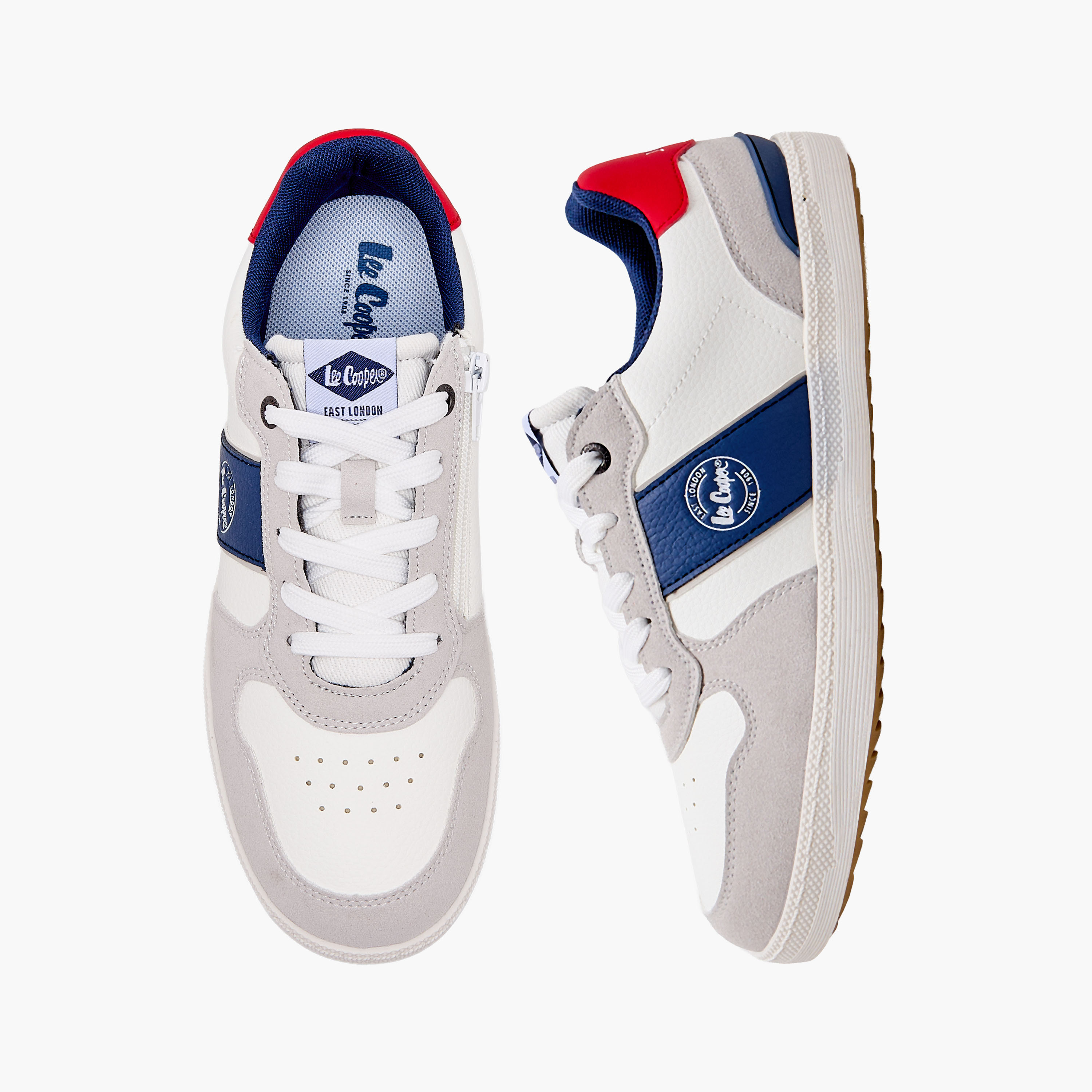 Lee Cooper Boys Panelled Lace-Up Sneakers-boys-shoes-sneakers-image-1