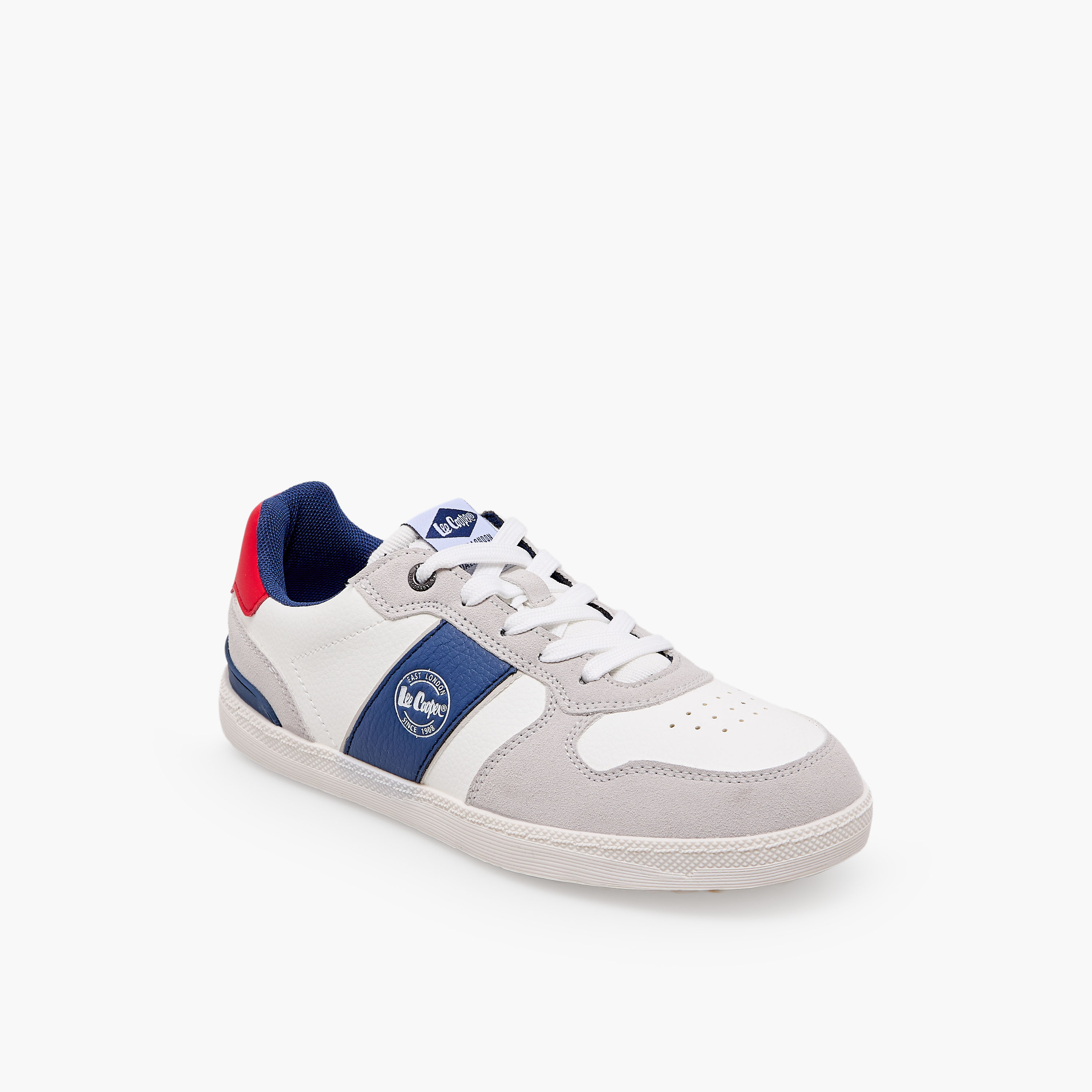 Lee Cooper Boys Panelled Lace-Up Sneakers-boys-shoes-sneakers-image-2