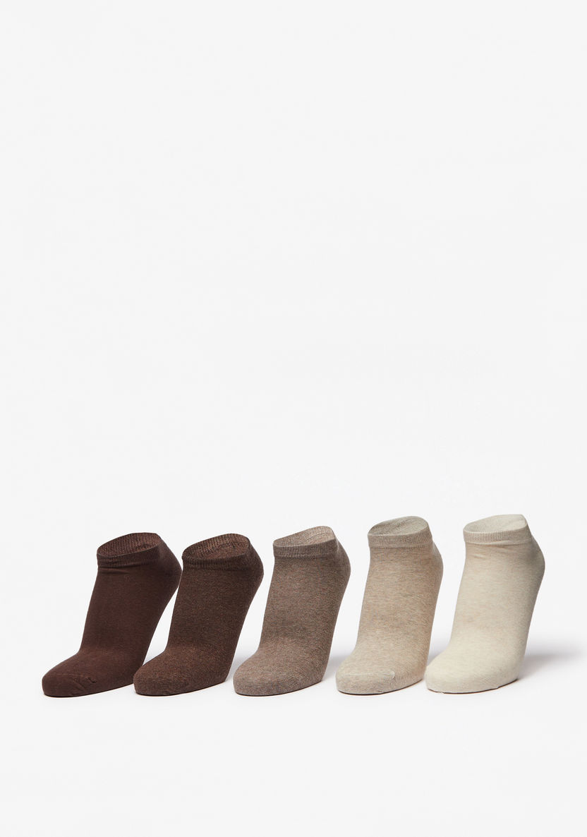 Duchini Textured Ankle Length Socks - Set of 5-Men%27s Socks-image-0