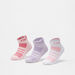 Kappa Textured Ankle Length Socks - Set of 3-Girl%27s Socks & Tights-thumbnailMobile-0