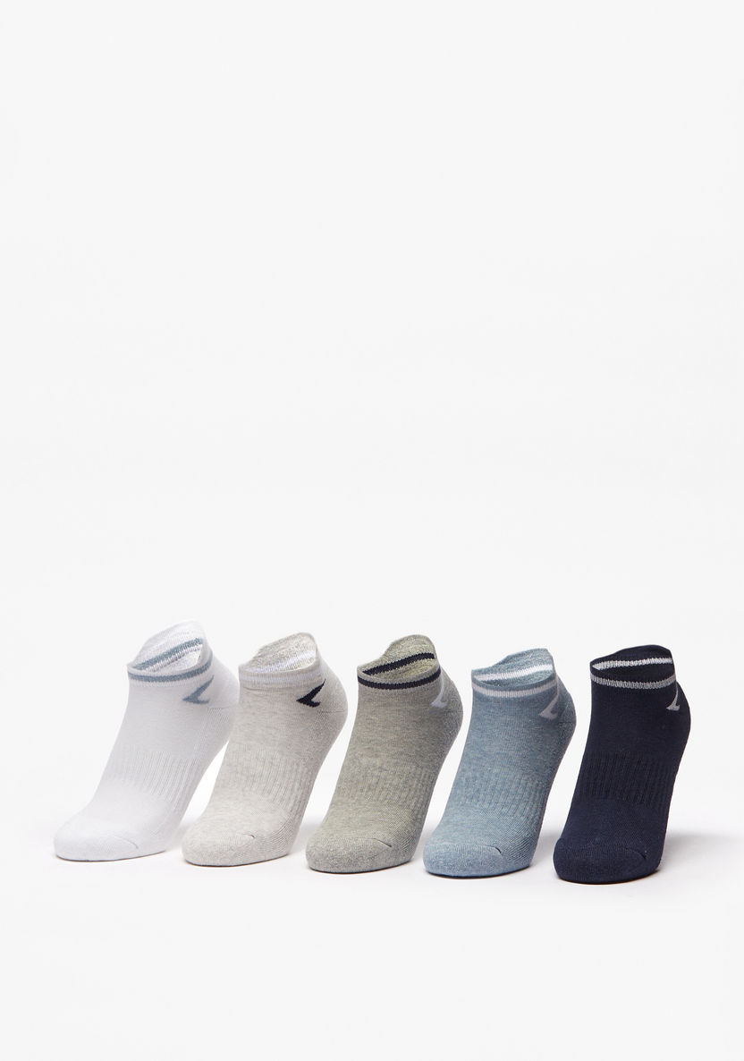 Dash Textured Ankle Length Socks - Set of 5-Boy%27s Socks-image-0