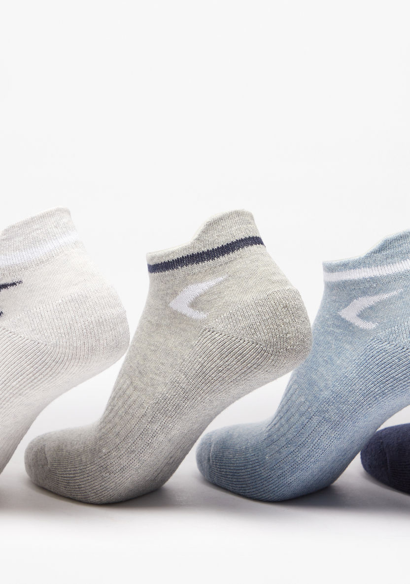 Dash Textured Ankle Length Socks - Set of 5-Boy%27s Socks-image-1