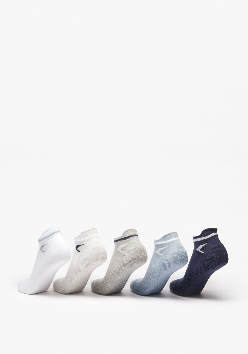 Dash Textured Ankle Length Socks - Set of 5-Boy%27s Socks-image-2