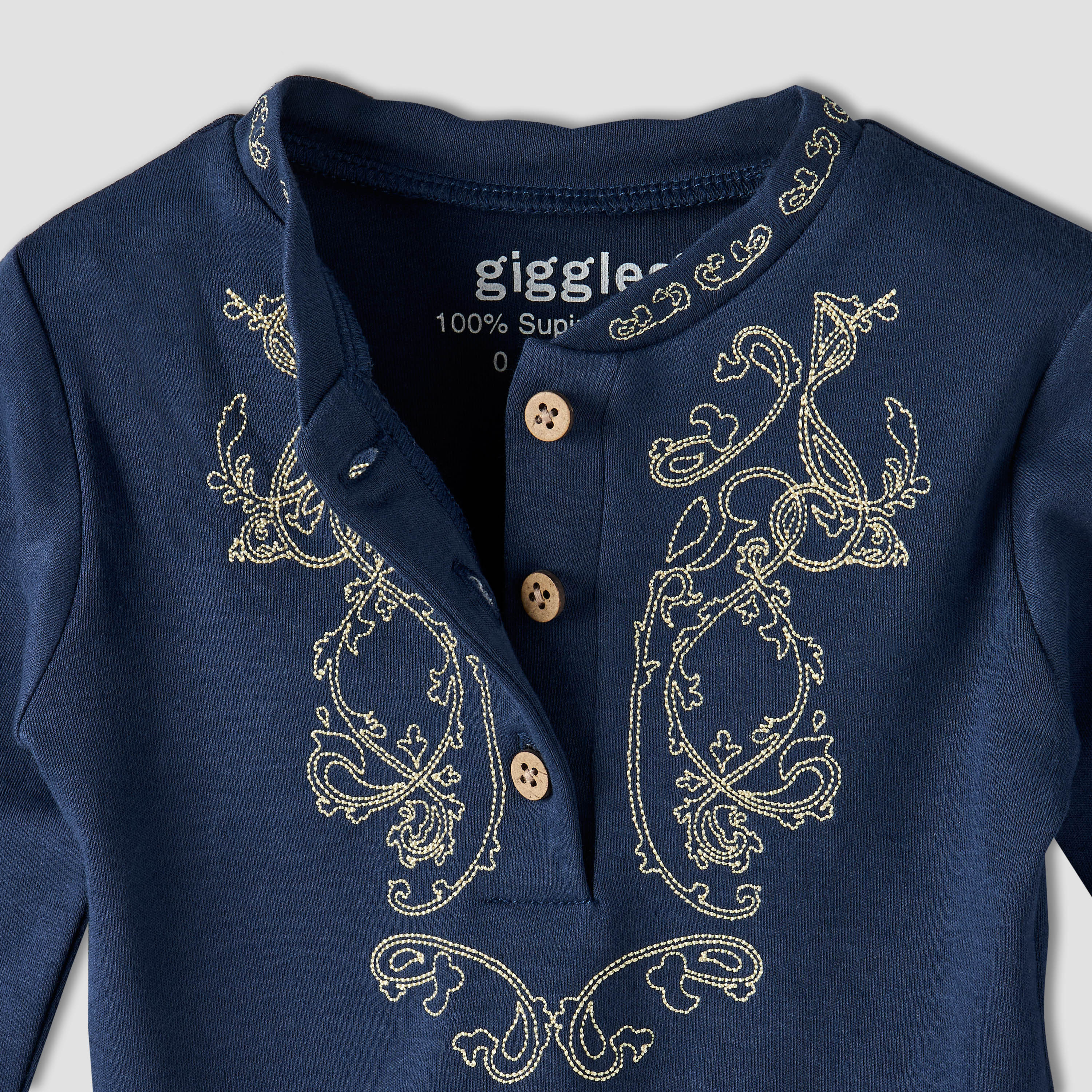 Giggles Cotton Henley Neck Long Sleeve Pyjama Set with Embroidery-baby-boys-clothing-nightwear-pyjamasets-image-4