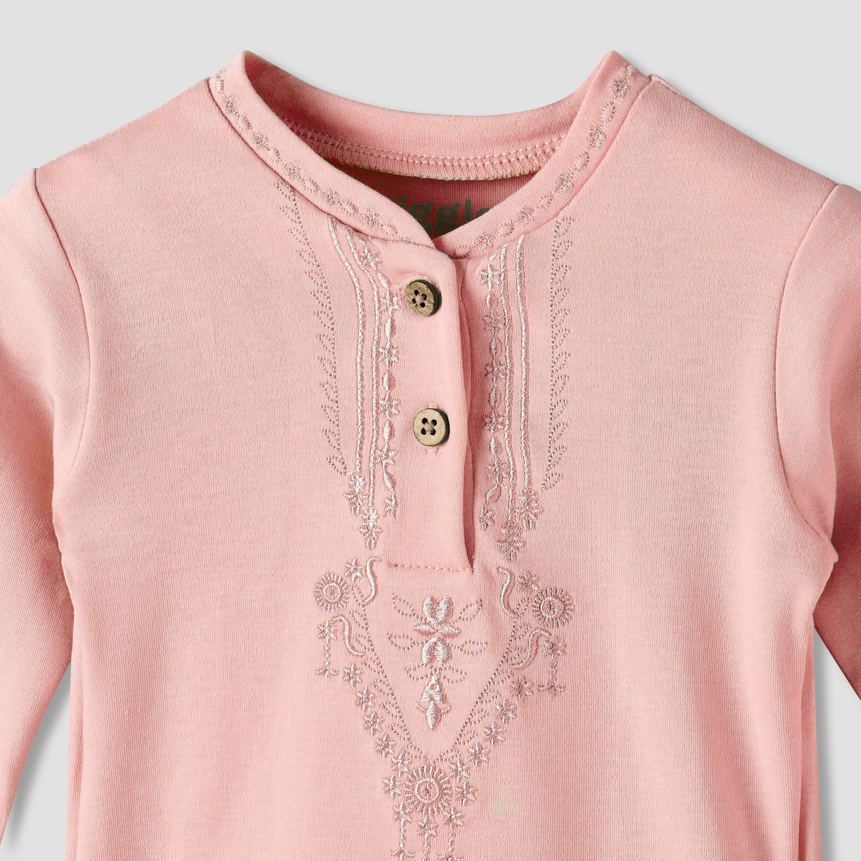 Giggles Cotton Mandarin Collar Long Sleeves Pyjama Set with Embroidery-baby-girls-clothing-nightwear-pyjamasets-image-7