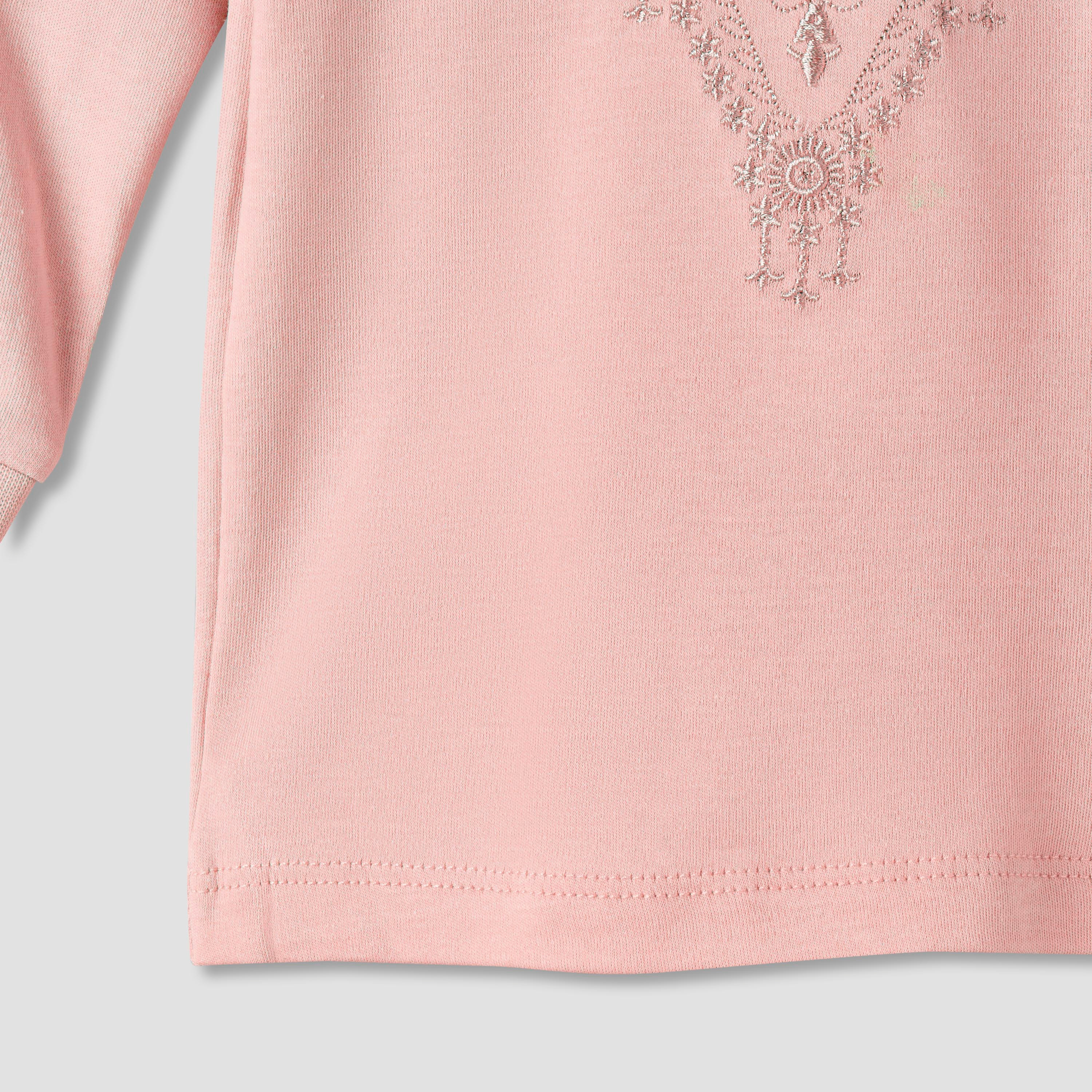 Giggles Cotton Mandarin Collar Long Sleeves Pyjama Set with Embroidery-baby-girls-clothing-nightwear-pyjamasets-image-8
