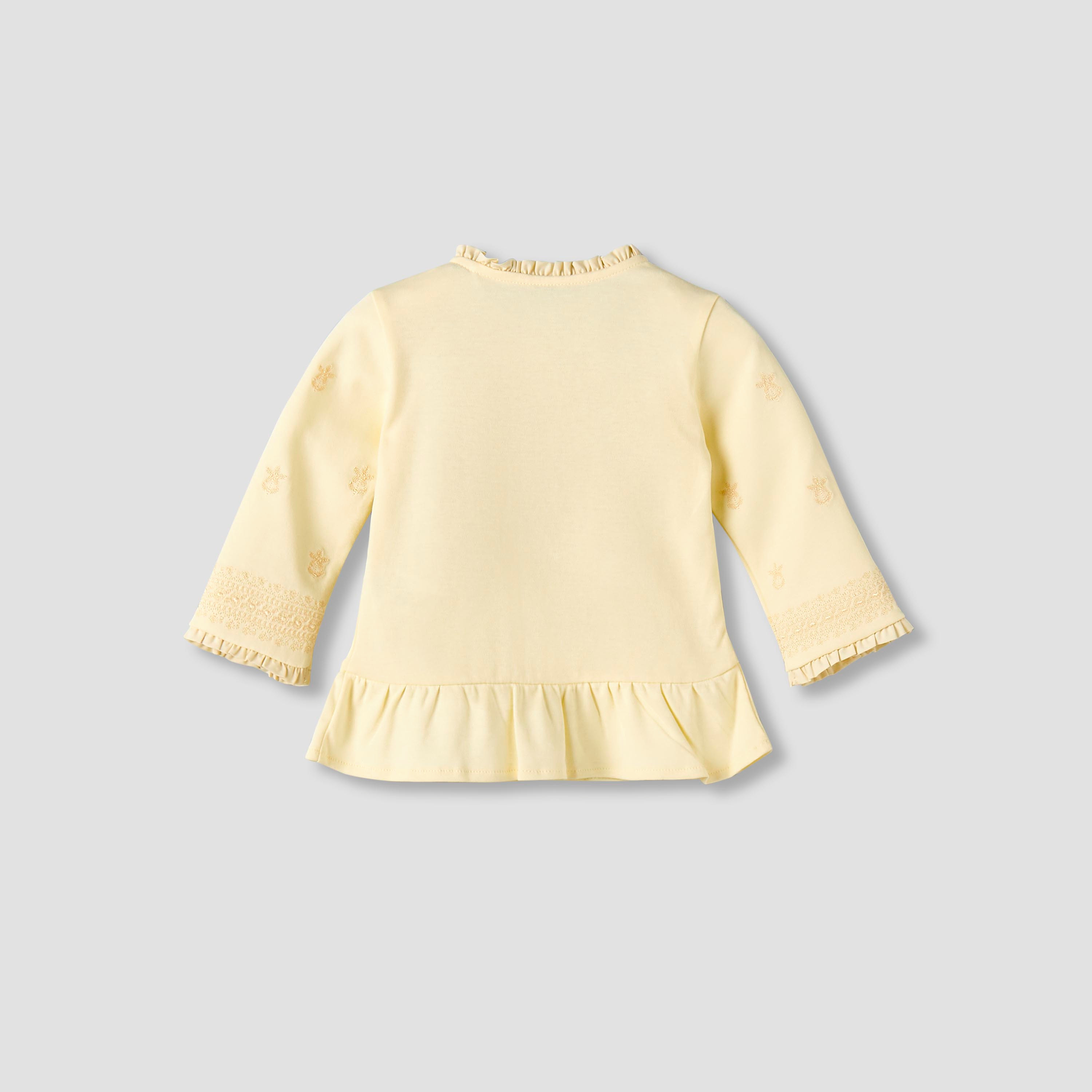 طقم بيجاما قطن بأكمام طويلة بياقة باي كراست مع تطريز من جيجلز-baby-girls-clothing-nightwear-pyjamasets-image-6