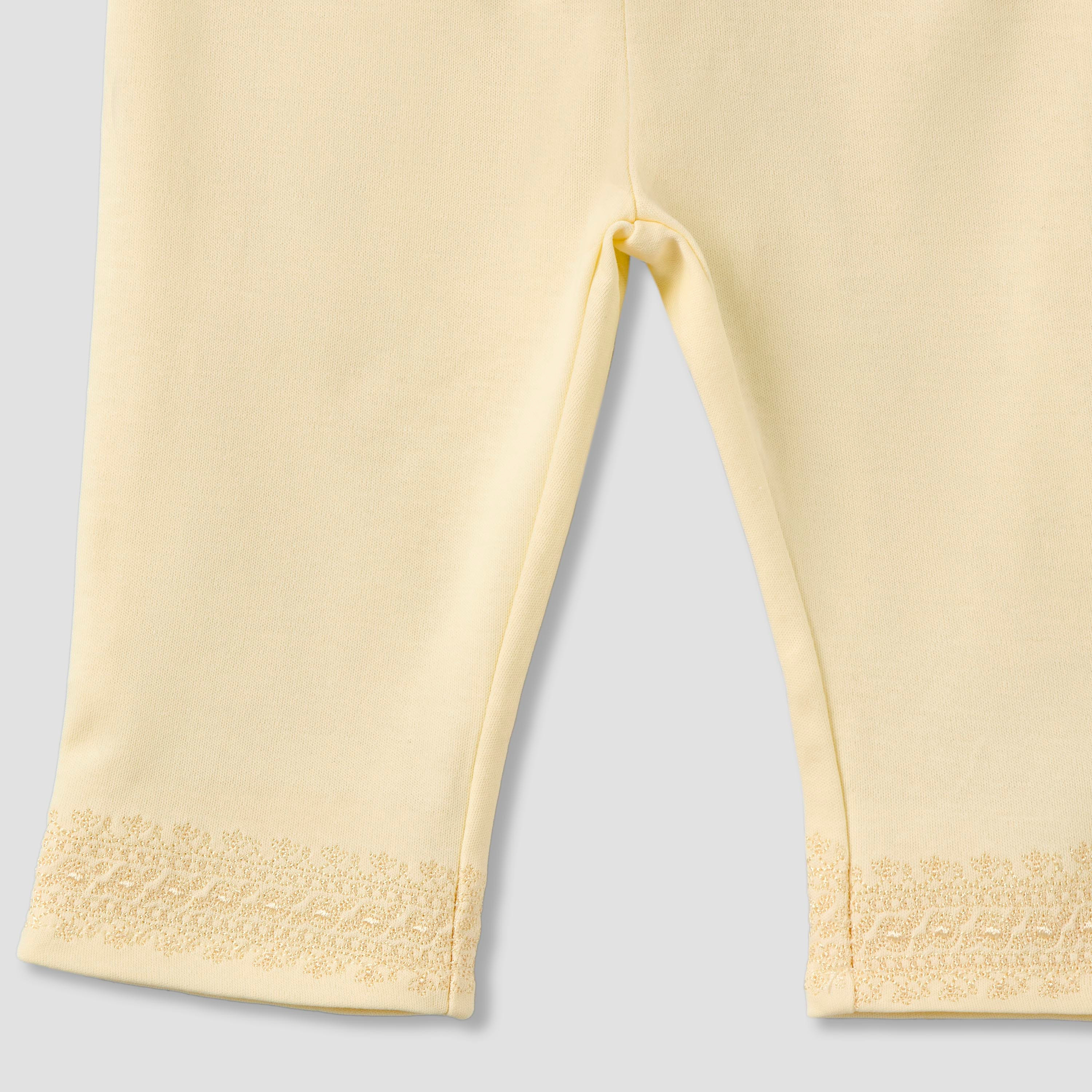 طقم بيجاما قطن بأكمام طويلة بياقة باي كراست مع تطريز من جيجلز-baby-girls-clothing-nightwear-pyjamasets-image-2