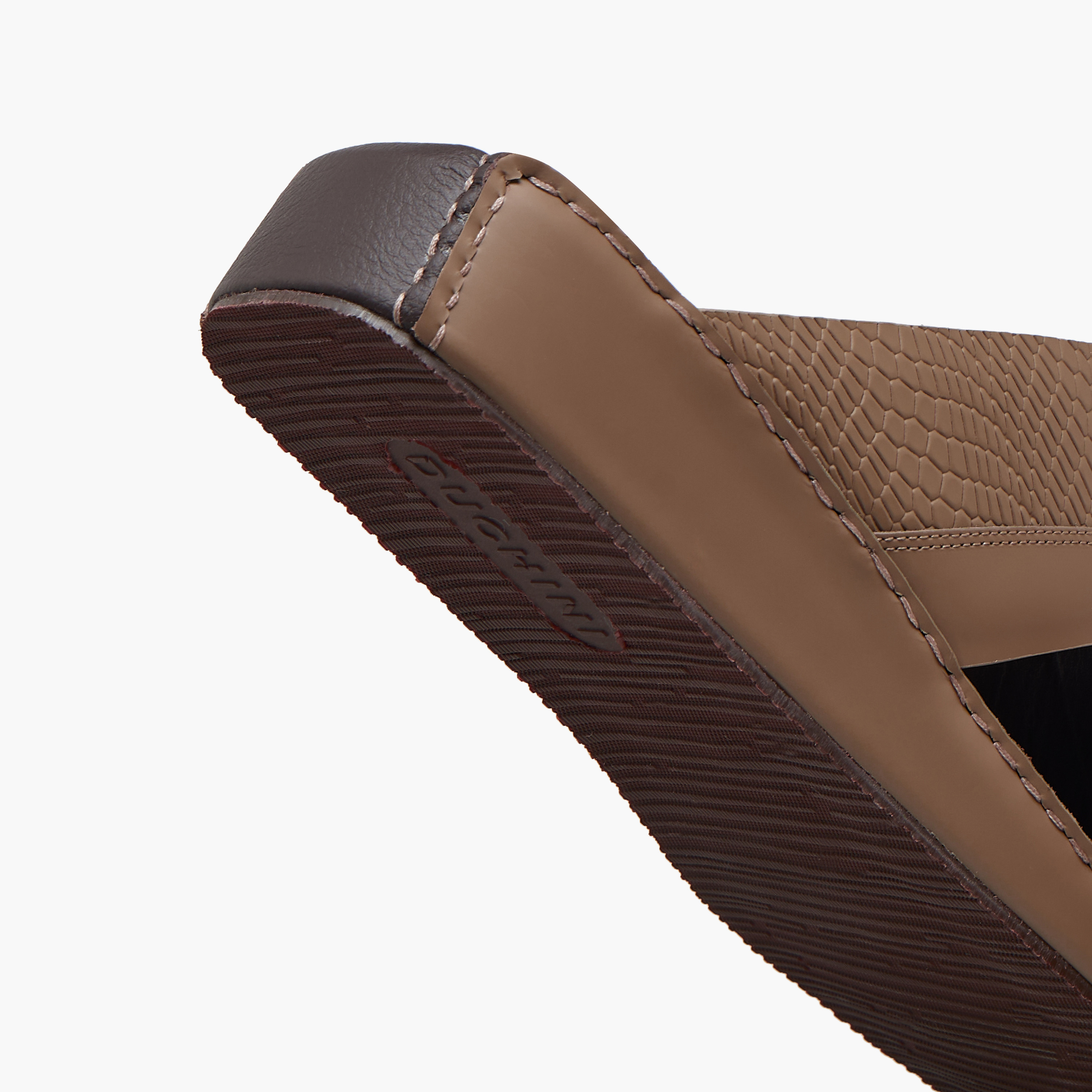 Duchini Men Textured Leather Arabic Sandals-men-shoes-sandals-image-8