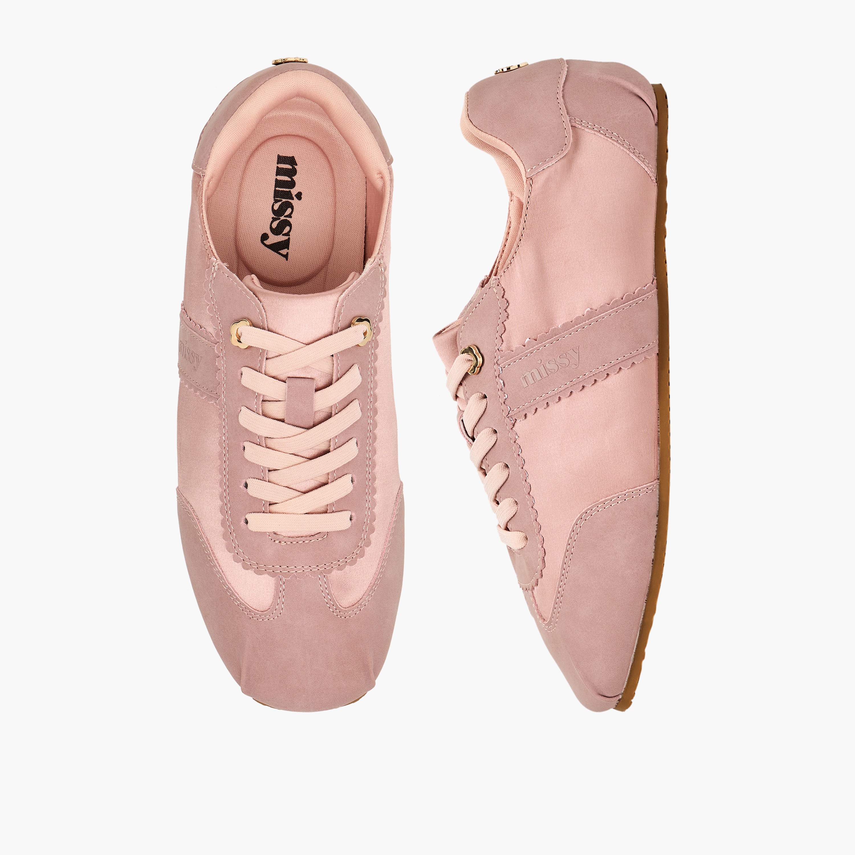 Missy Women Scallop Trim Lace-Up Ankle Sneakers-women-shoes-sneakers-image-1