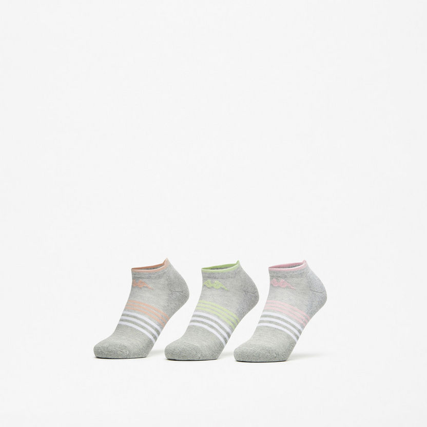 Kappa Printed Ankle Length Sports Socks - Set of 3-Women%27s Socks-image-0