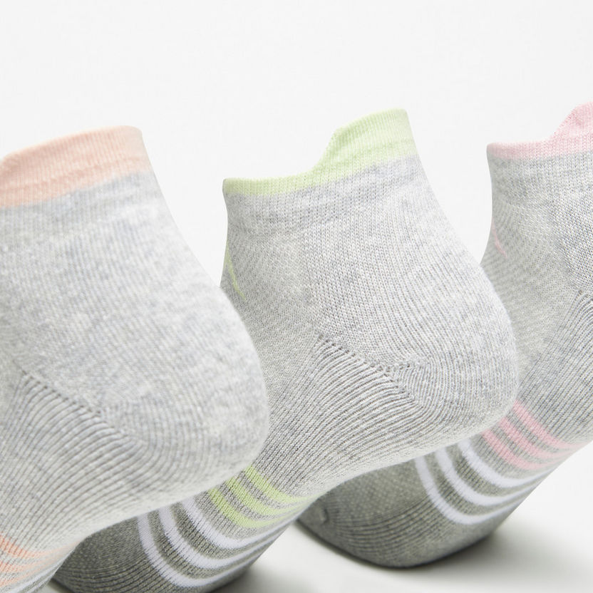 Kappa Printed Ankle Length Sports Socks - Set of 3-Women%27s Socks-image-1