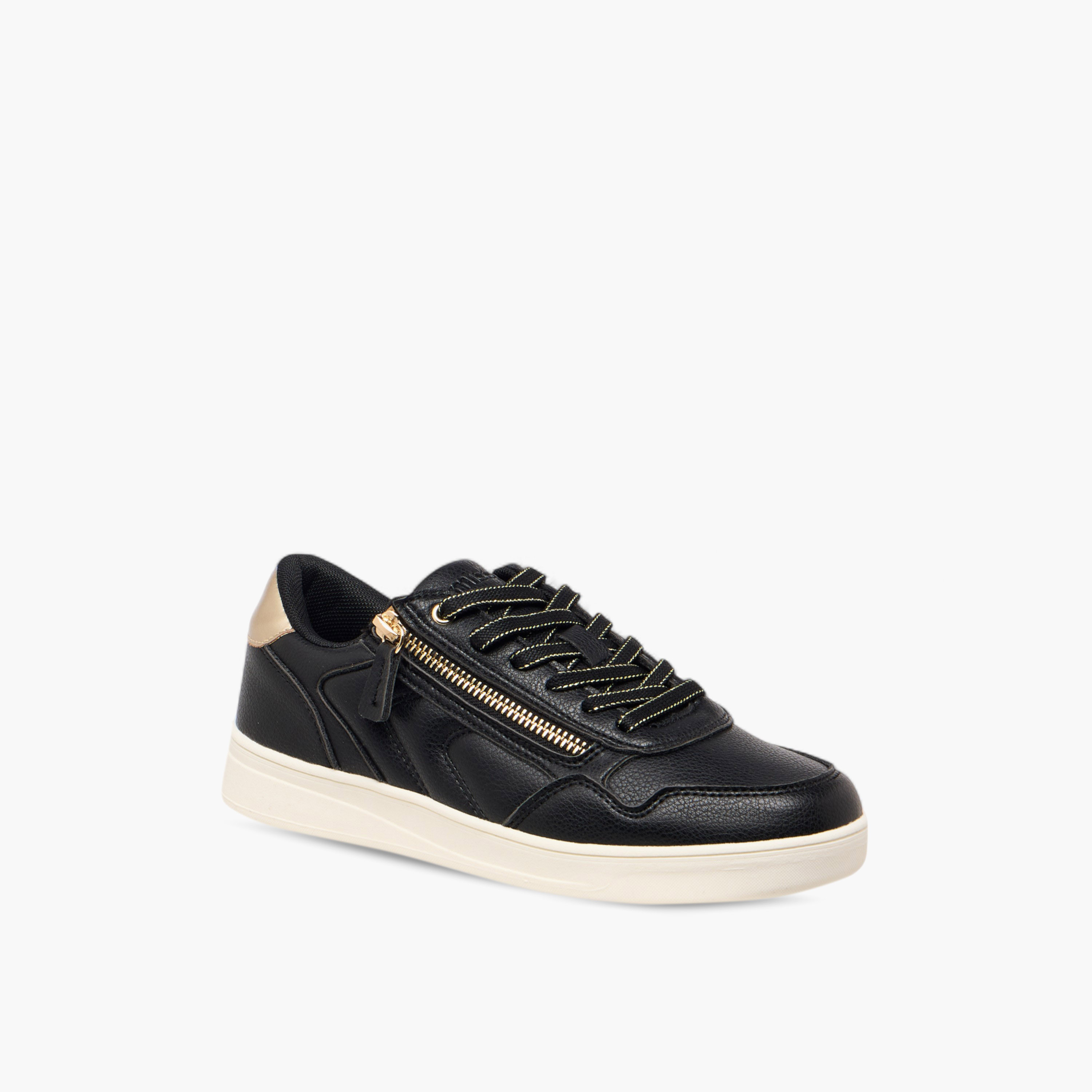 حذاء سنيكرز بتفاصيل سحاب ورباط إغلاق من ميسي-women-shoes-sneakers-image-2