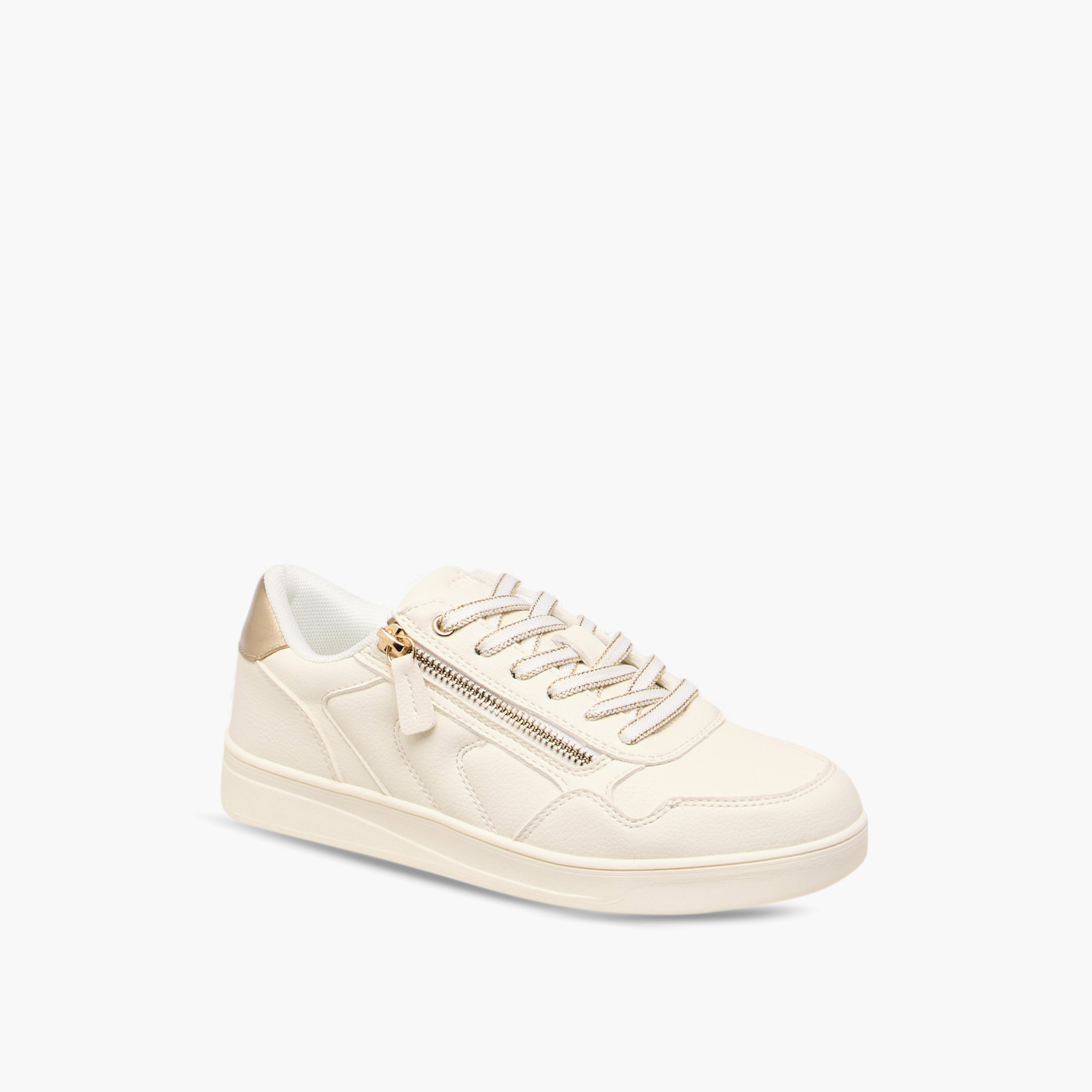 حذاء سنيكرز بتفاصيل سحاب ورباط إغلاق من ميسي-women-shoes-sneakers-image-2