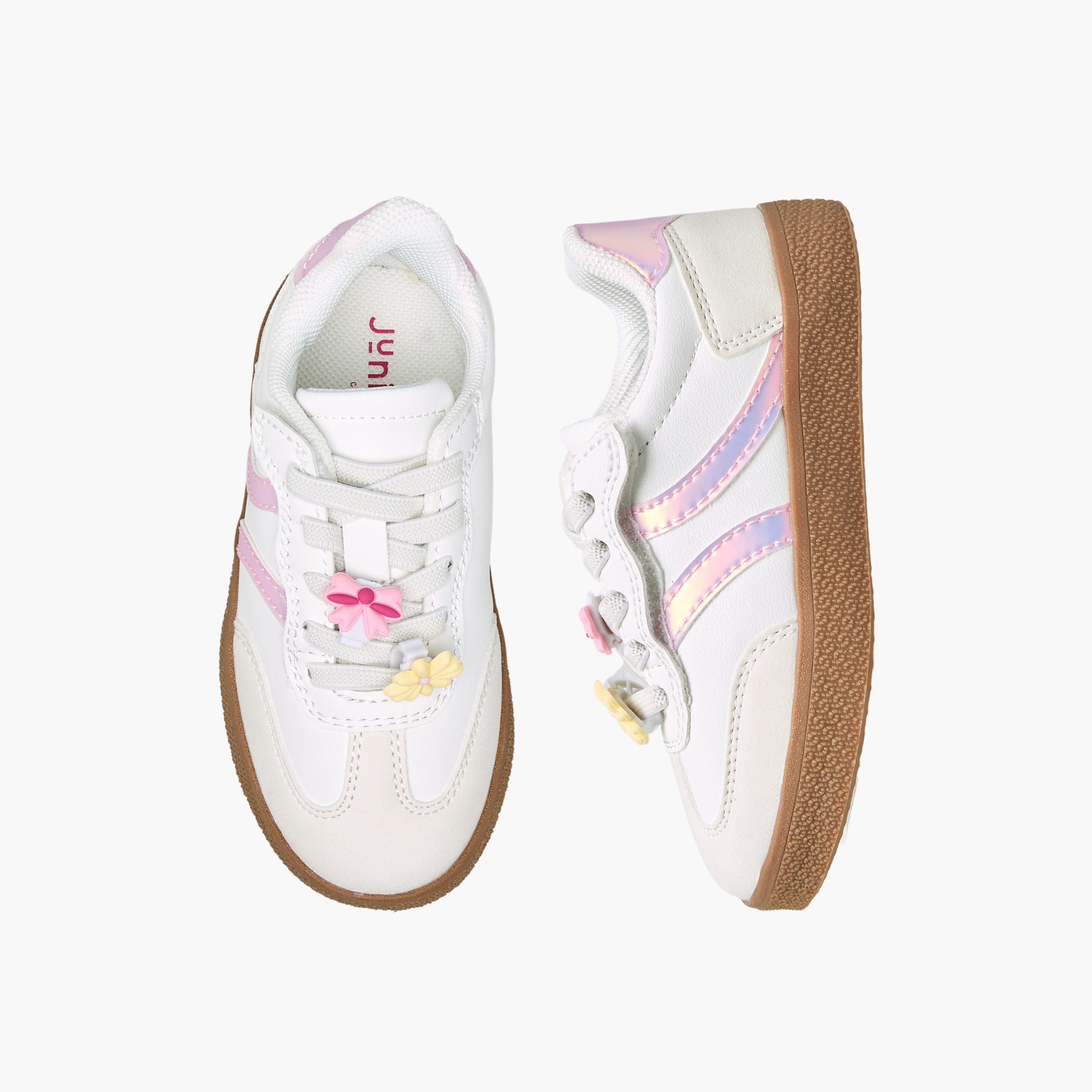 حذاء سنيكرز طول الكاحل برباط للبنات من جونيورز-girls-shoes-sneakers-image-1
