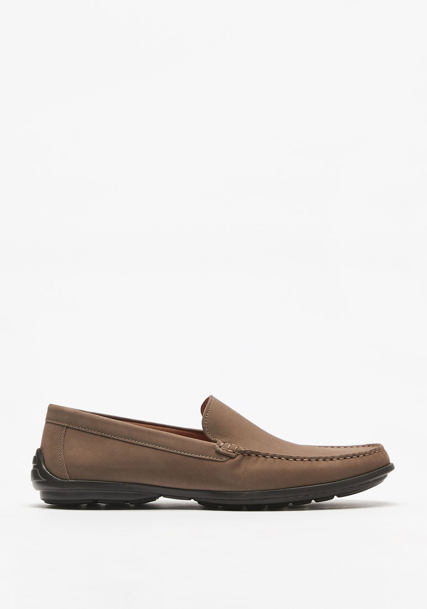 Le Confort Solid Leather Slip-On Loafers-Loafers-image-3