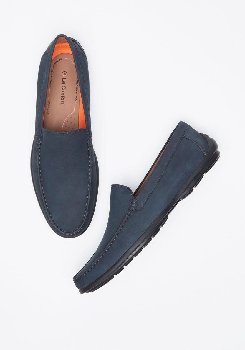 Le Confort Solid Leather Slip-On Loafers-Loafers-image-1