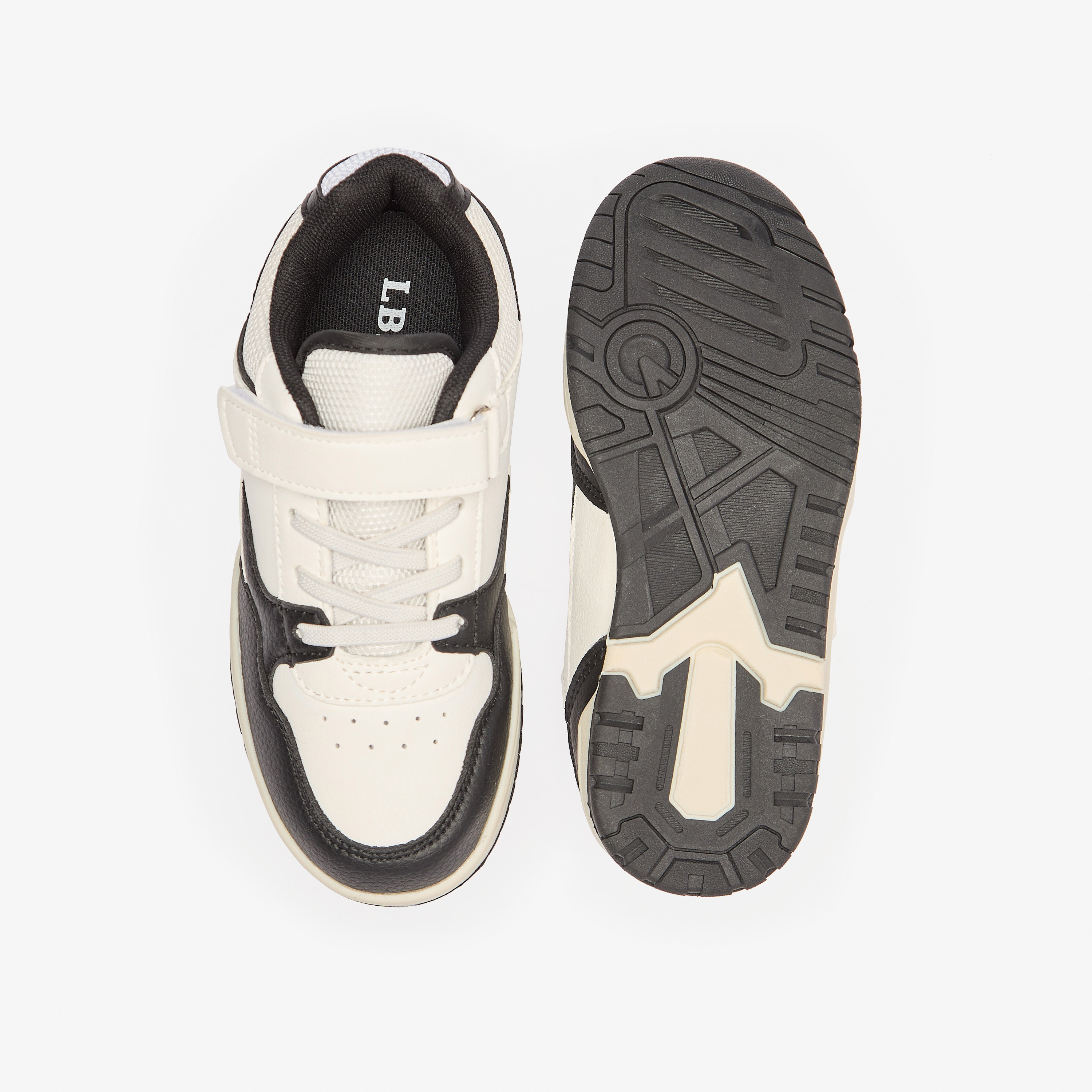 LBL by Shoexpress Panelled Shoes with Hook and Loop Closure-boys-shoes-schoolshoes-image-9