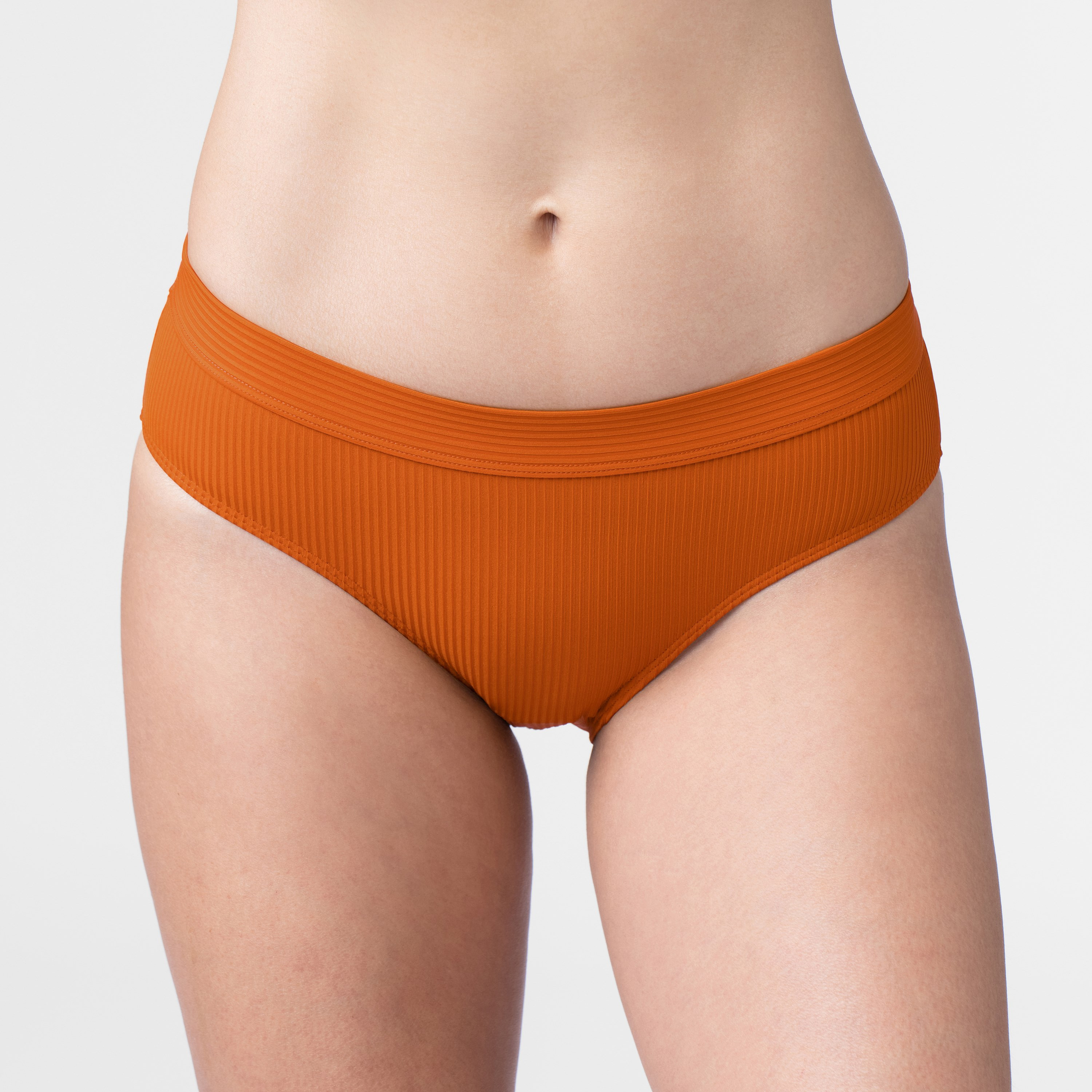 طقم بيكيني سفلية بتصميم هيبستر مضلعة باللون البرتقالي من دورينا-women-clothing-swimandbeach-bikinis-image-1