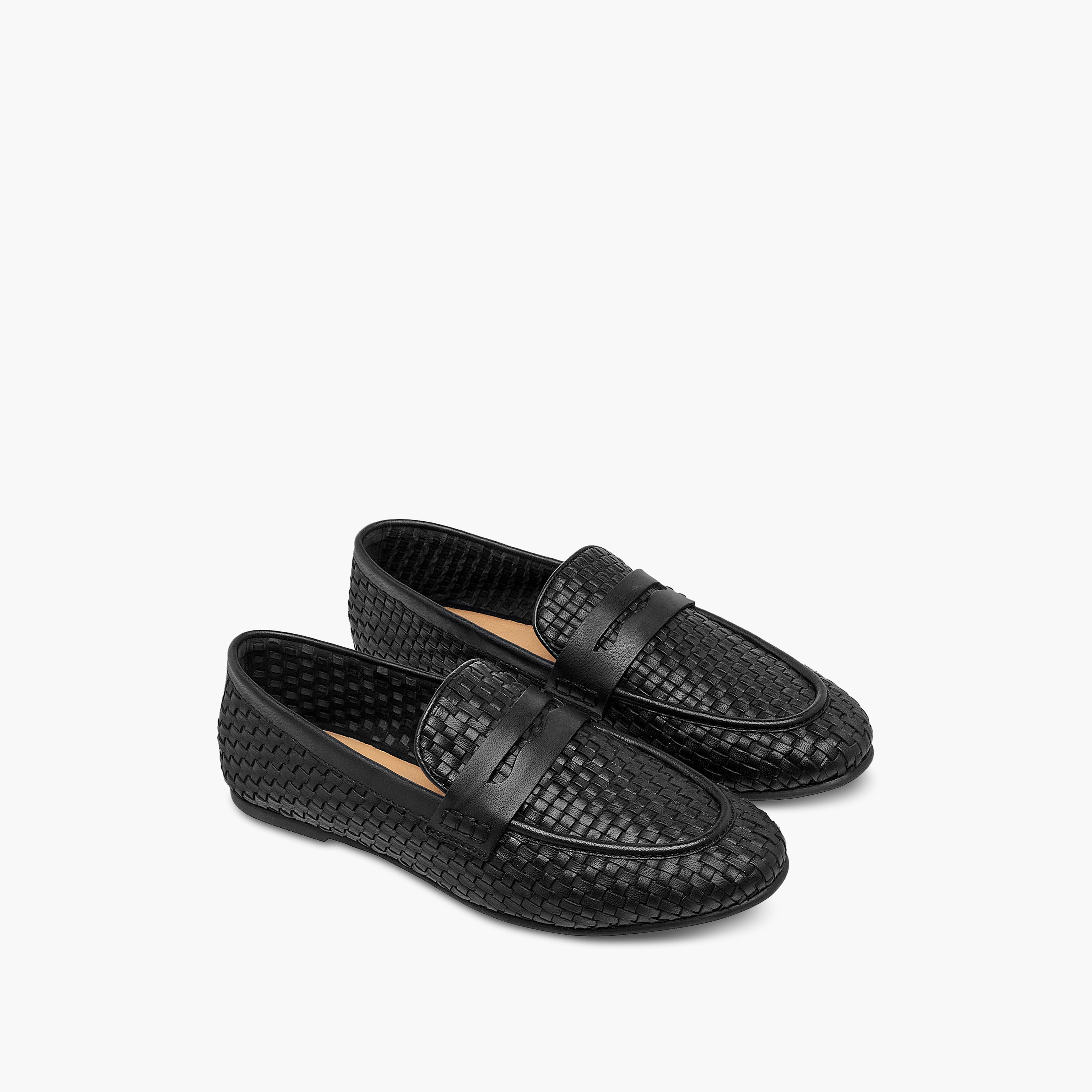 Celeste Women's Textured Slip-On Loafers-women-shoes-flats-loafers-image-1