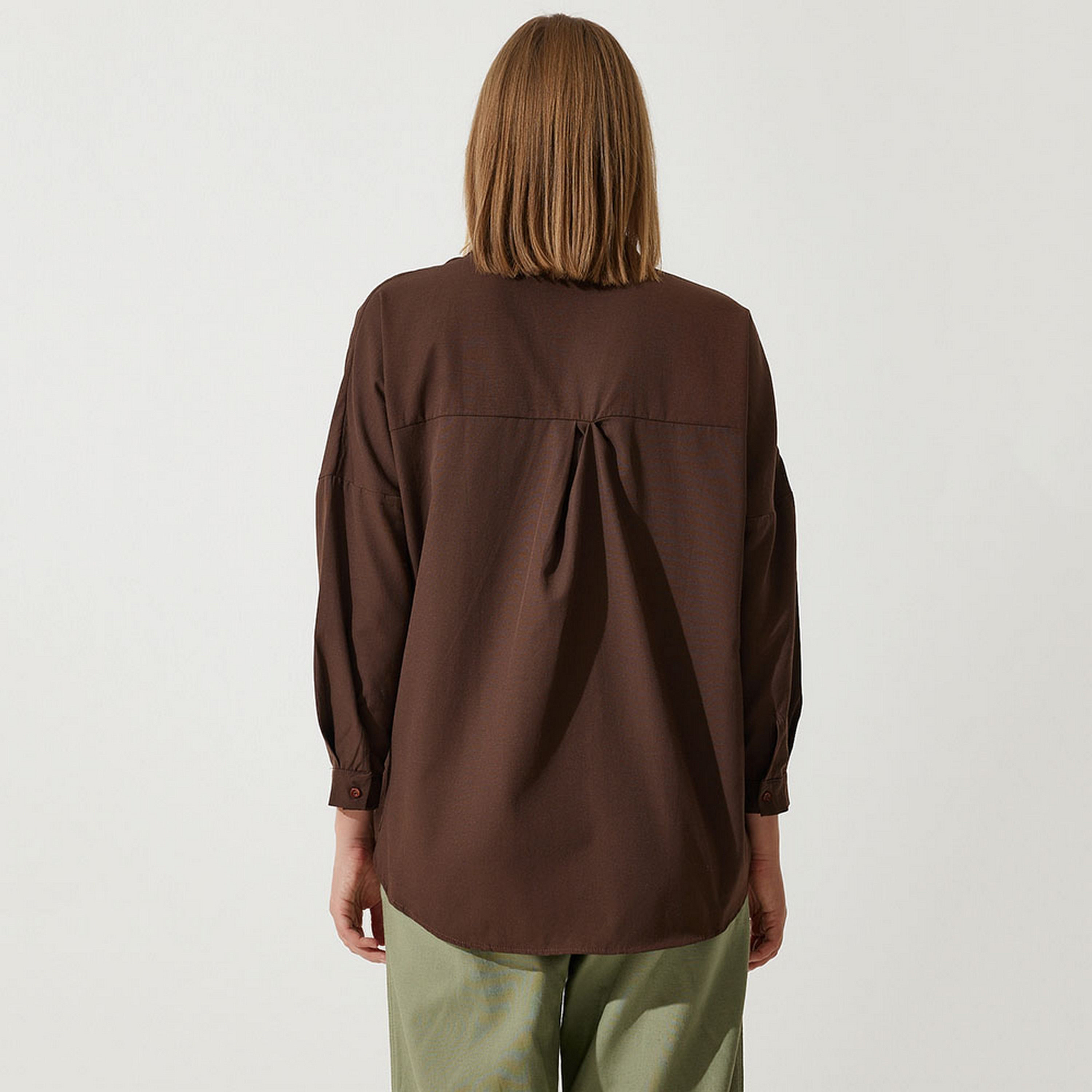 Happiness Istanbul Collared Dropped Sleeves Women's Shirt-women-clothing-shirtsandblouses-shirts-image-15
