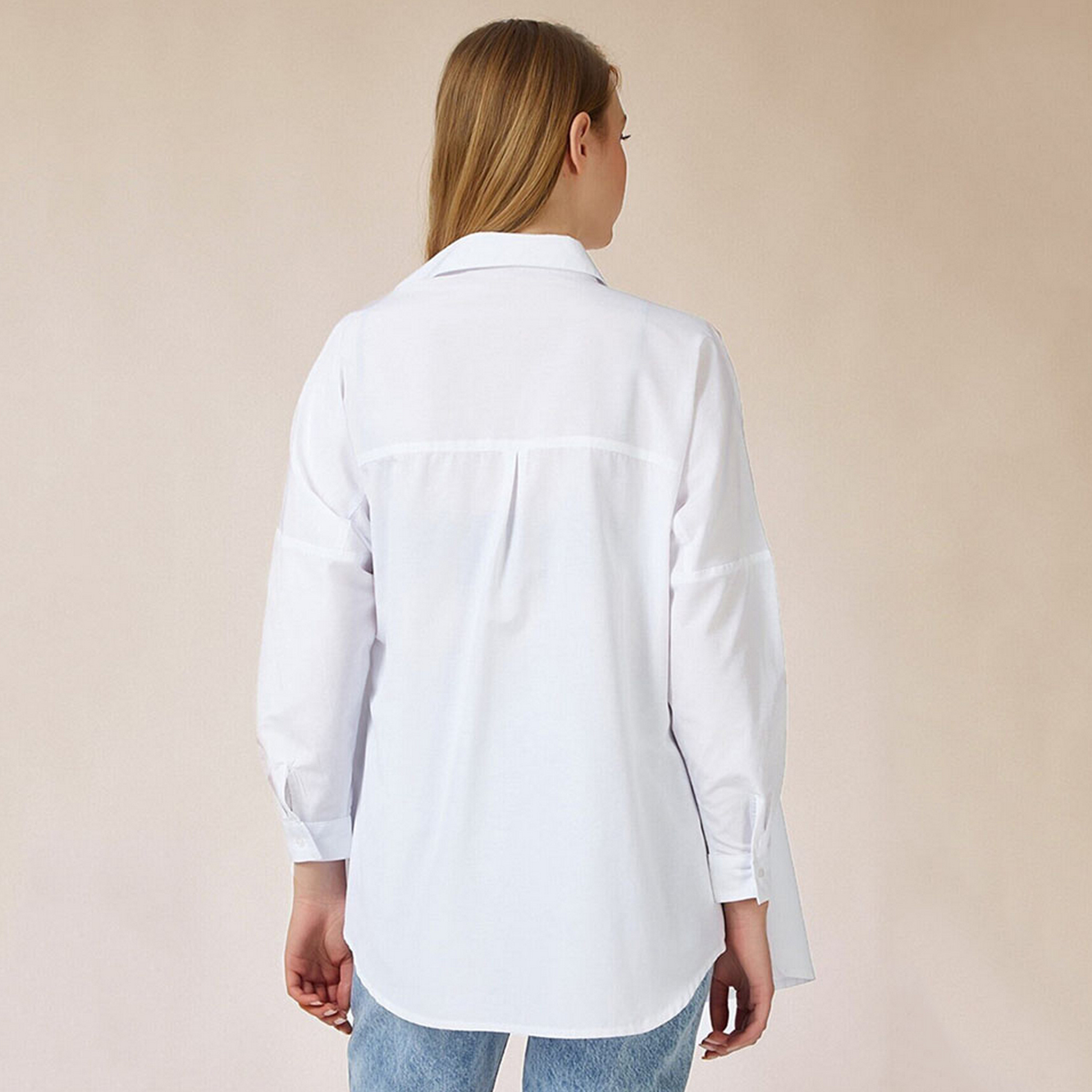 Happiness Istanbul Collared Dropped Sleeves Women's Shirt-women-clothing-shirtsandblouses-shirts-image-20