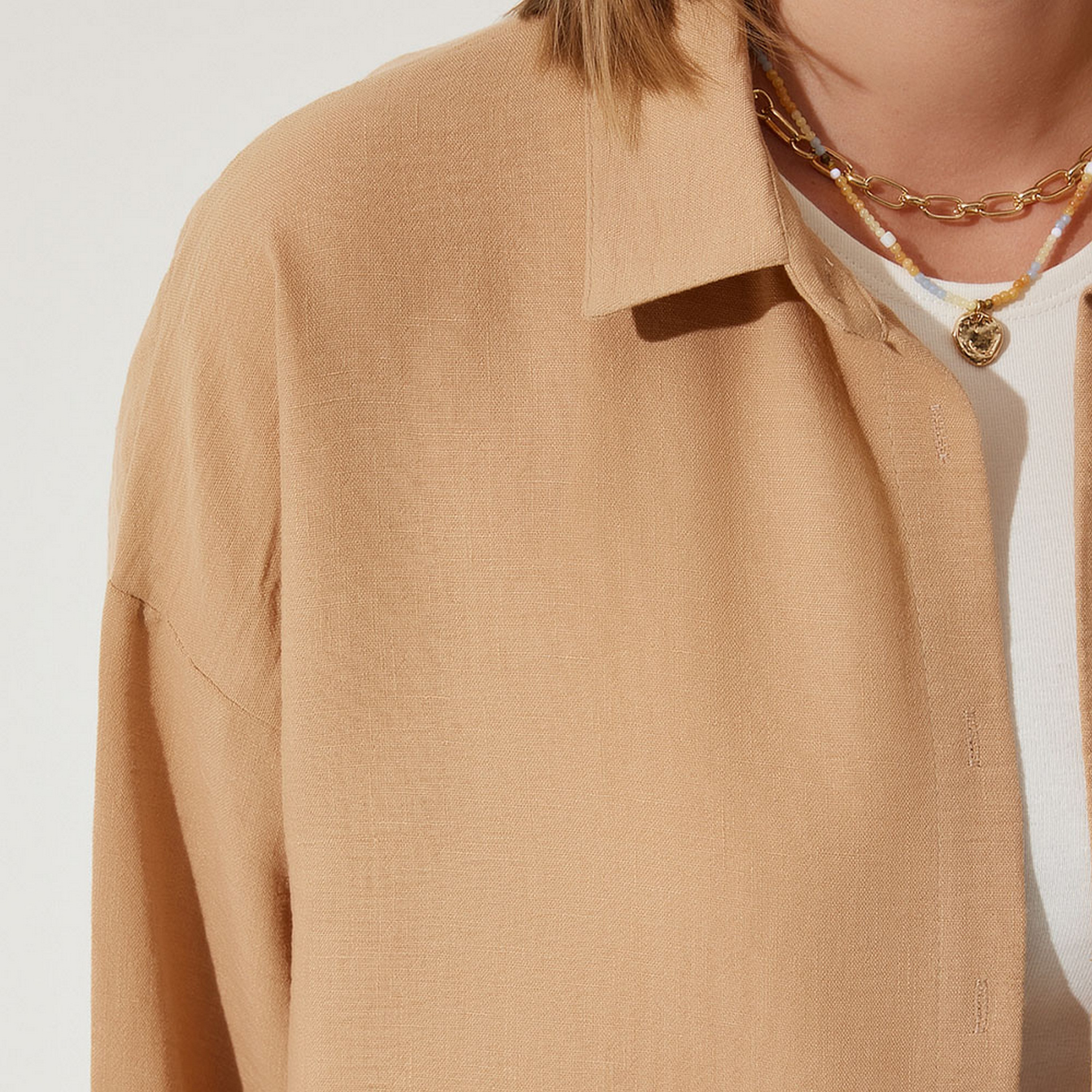 السعادة إسطنبول الكتان بياقة أكمام منخفضة قميص نسائي-women-clothing-shirtsandblouses-shirts-image-16