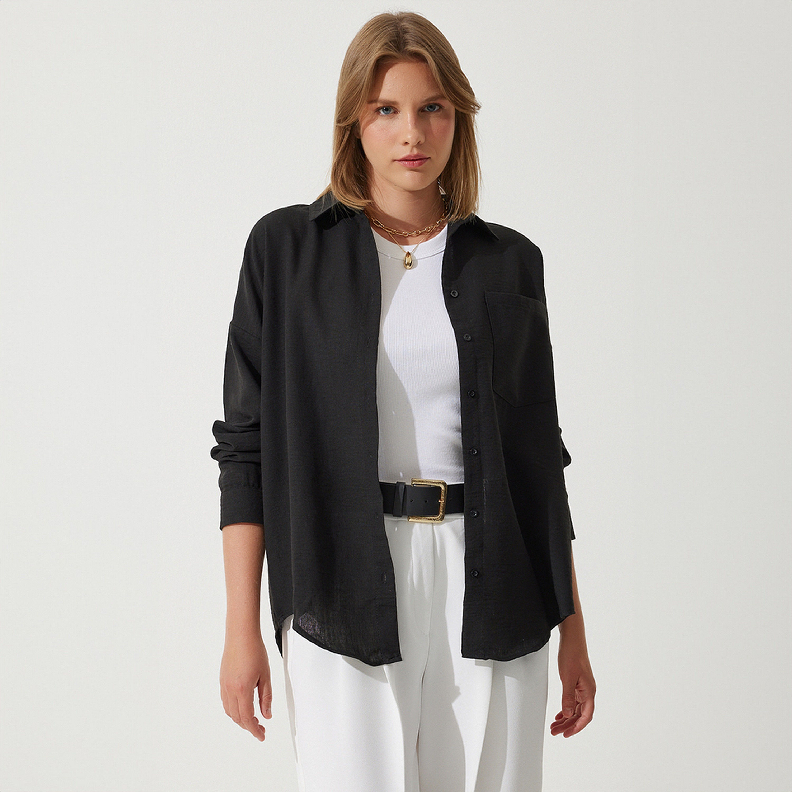 السعادة إسطنبول الكتان بياقة أكمام منخفضة قميص نسائي-women-clothing-shirtsandblouses-shirts-image-22