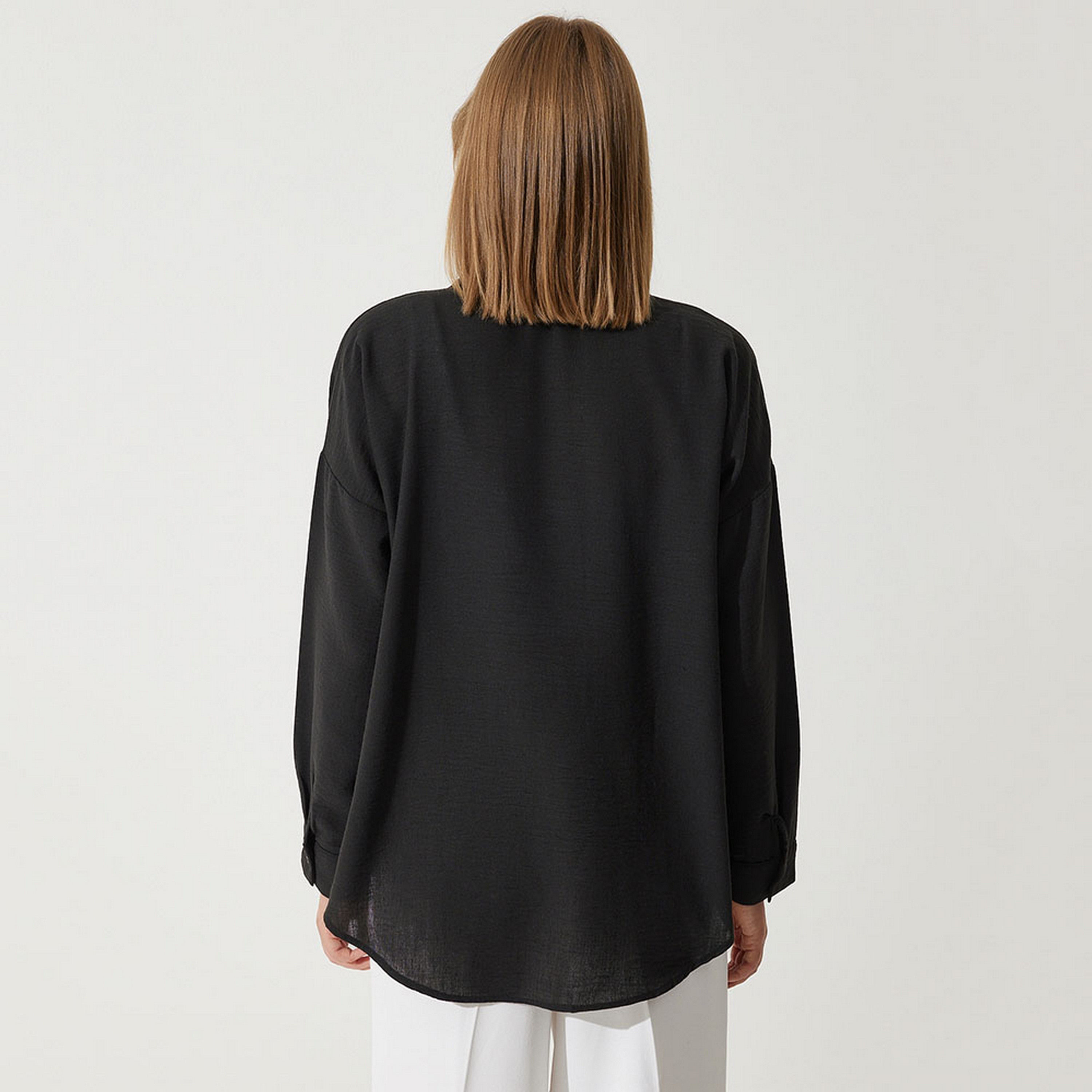 السعادة إسطنبول الكتان بياقة أكمام منخفضة قميص نسائي-women-clothing-shirtsandblouses-shirts-image-24