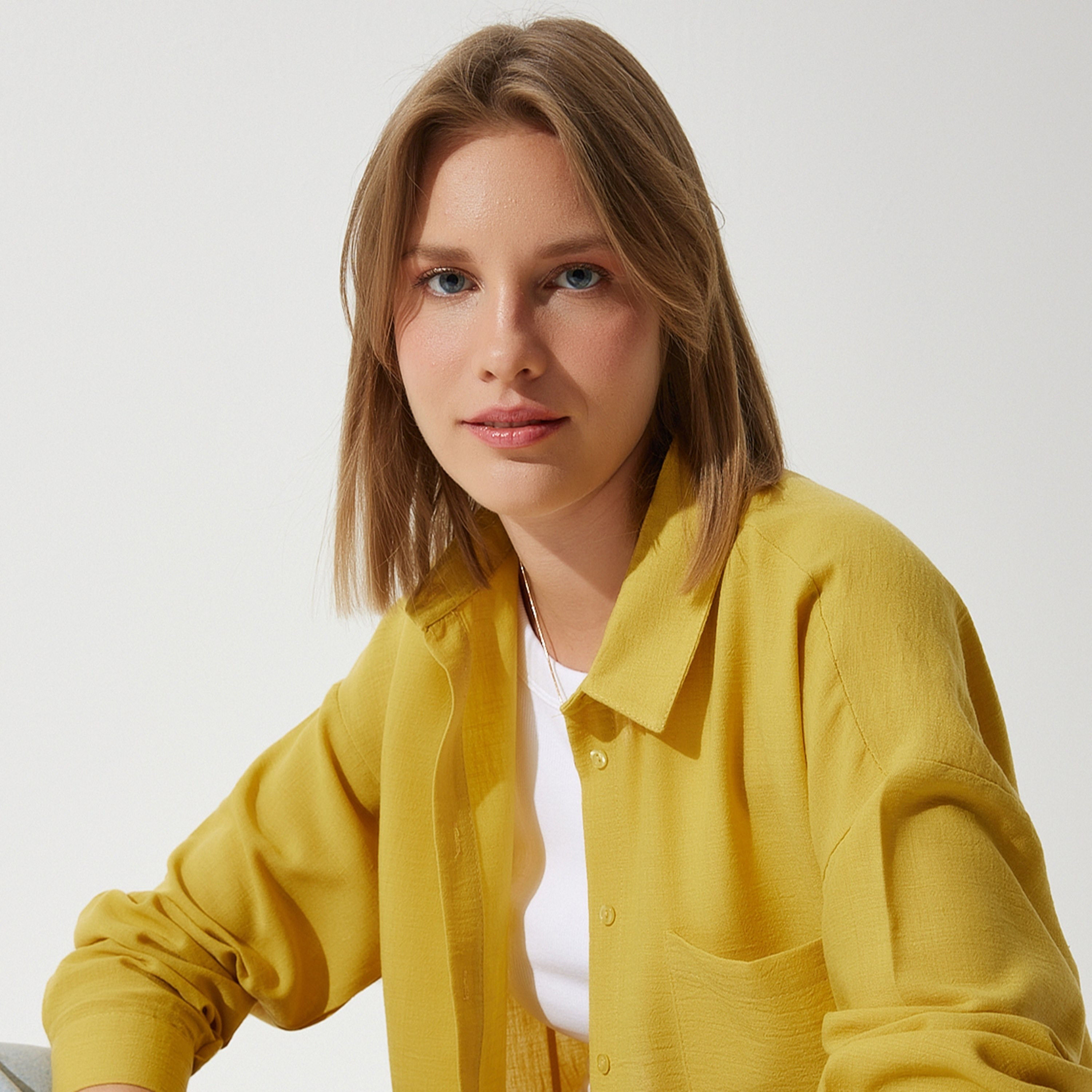 السعادة إسطنبول الكتان بياقة أكمام منخفضة قميص نسائي-women-clothing-shirtsandblouses-shirts-image-9