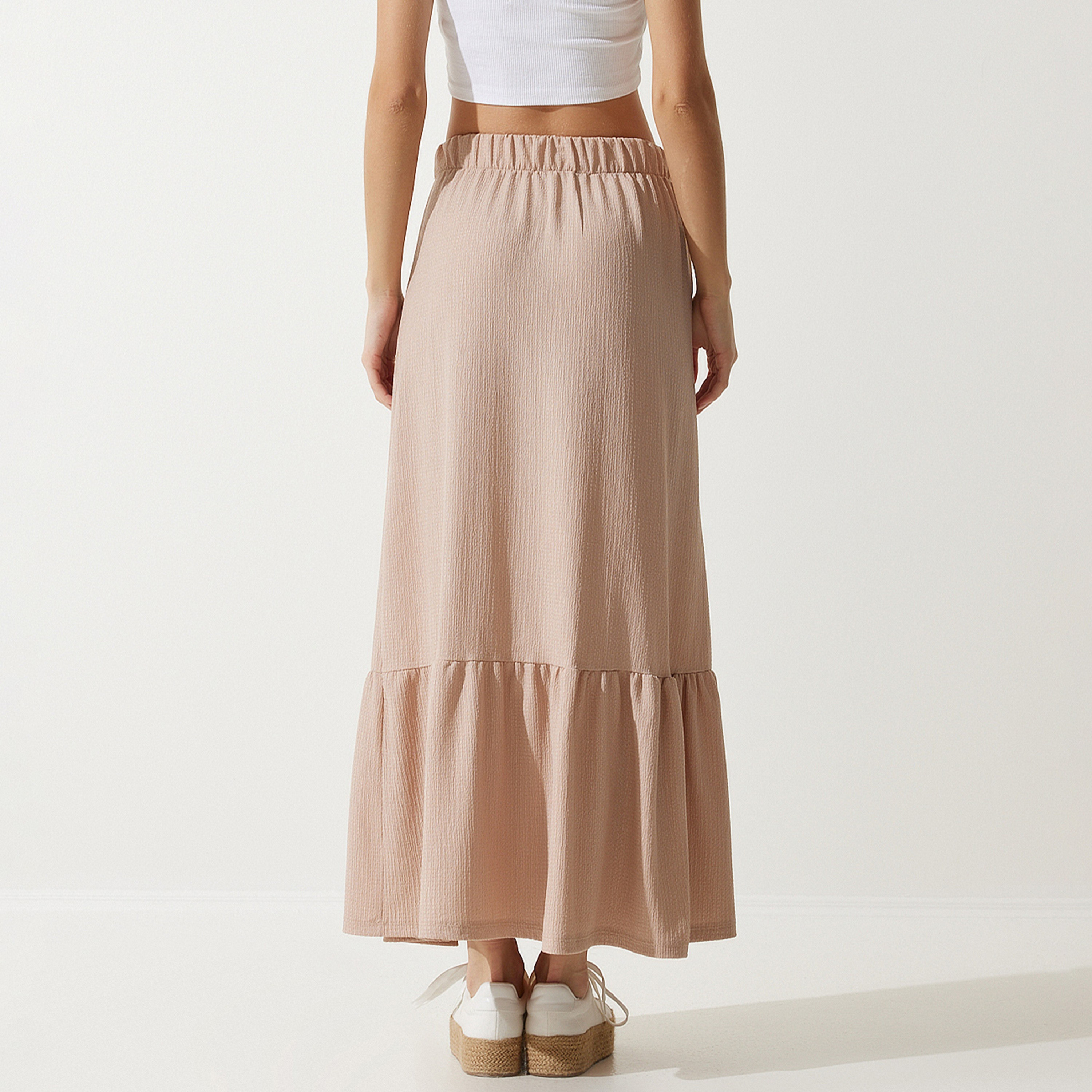 تنورة نسائية ماكسي ذات طبقات بلون بيج من إسطنبول من سعادة إسطنبول-women-clothing-bottoms-skirts-image-3