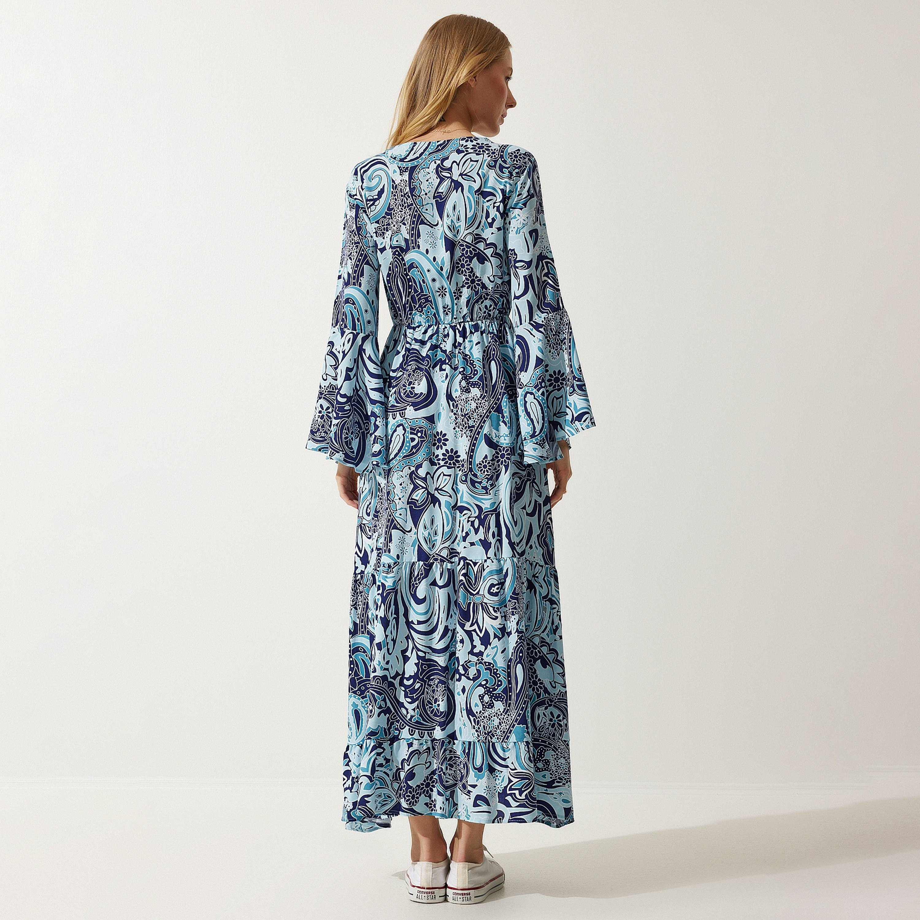 فستان ماكسي نسائي بأكمام جرس زهرية من إسطنبول من إسطنبول-women-clothing-dresses-image-4