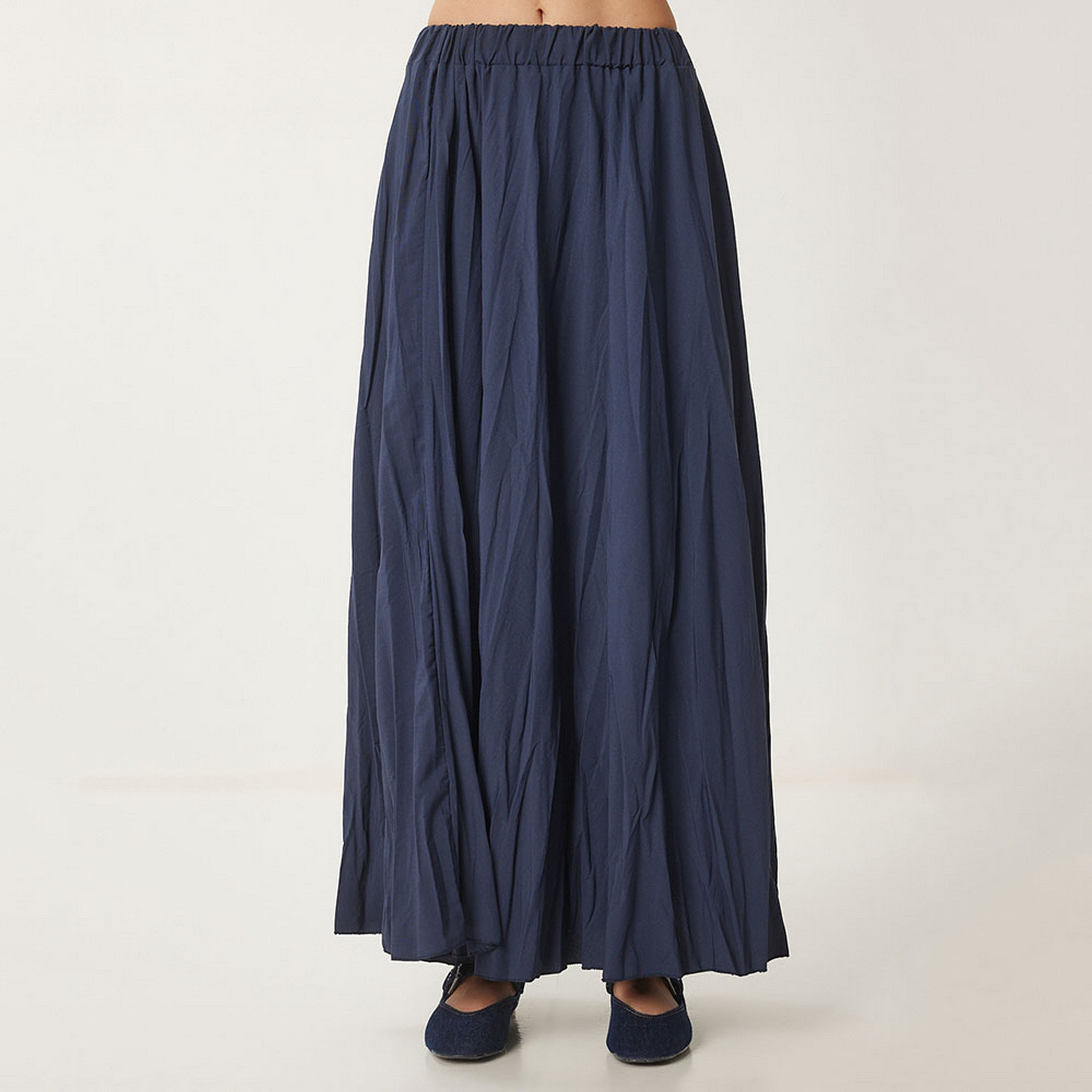 تنورة ماكسي نسائية واسعة متجعدة من سعادة إسطنبول-women-clothing-bottoms-skirts-image-9