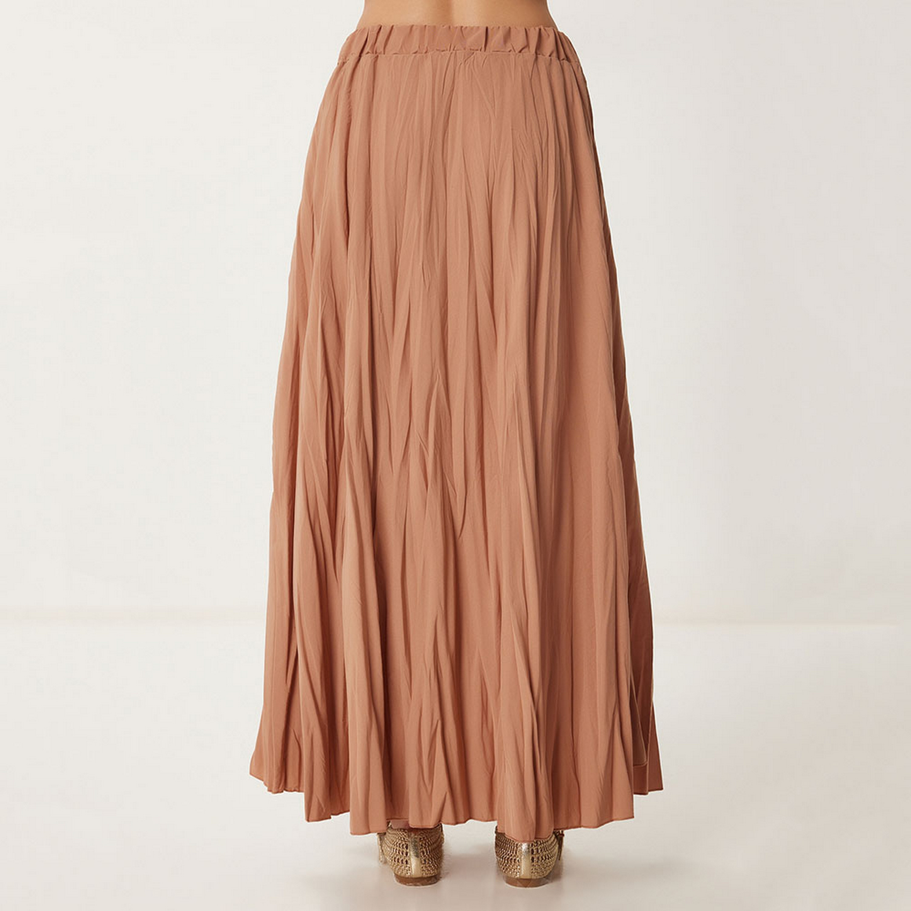 تنورة ماكسي نسائية واسعة متجعدة من سعادة إسطنبول-women-clothing-bottoms-skirts-image-3