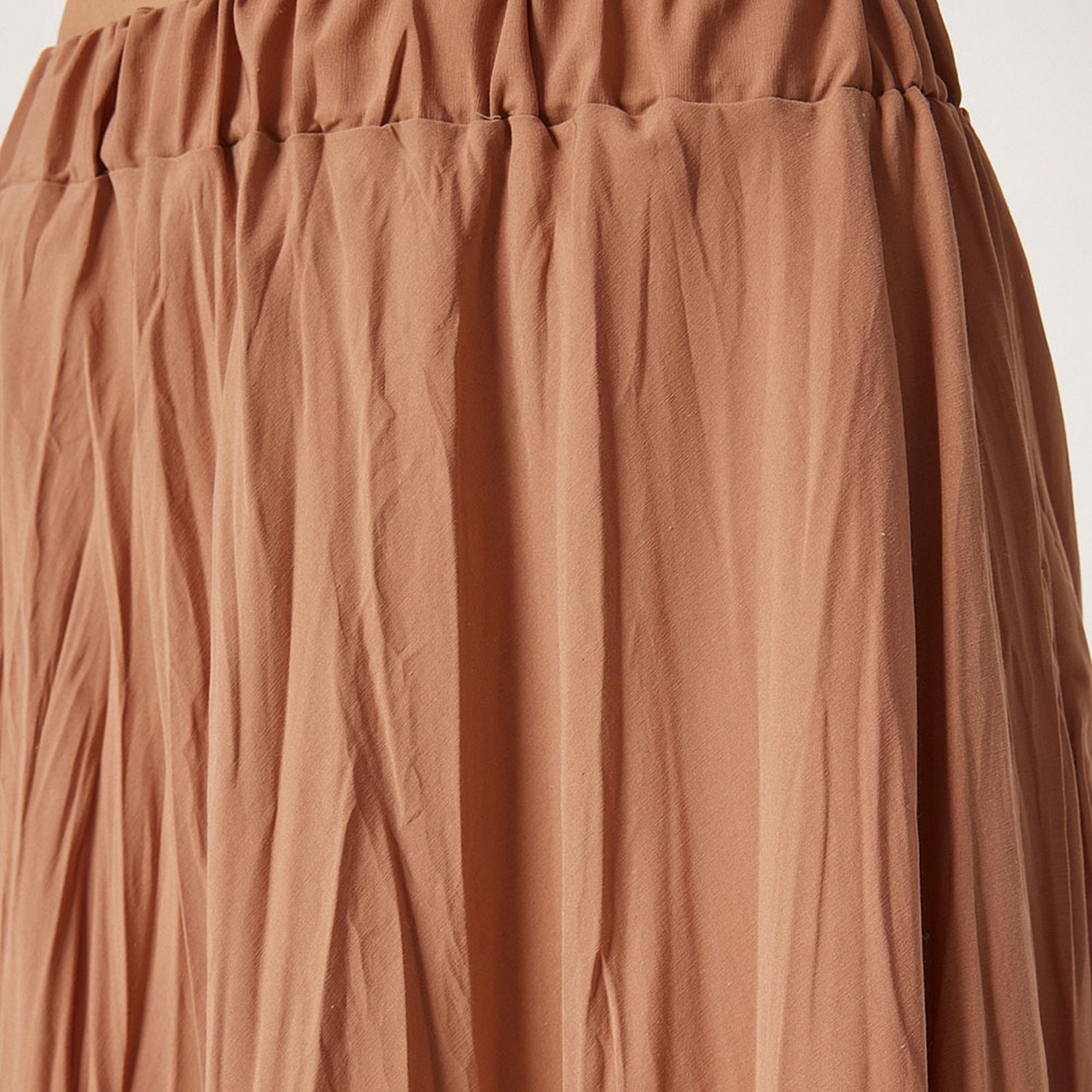 تنورة ماكسي نسائية واسعة متجعدة من سعادة إسطنبول-women-clothing-bottoms-skirts-image-4