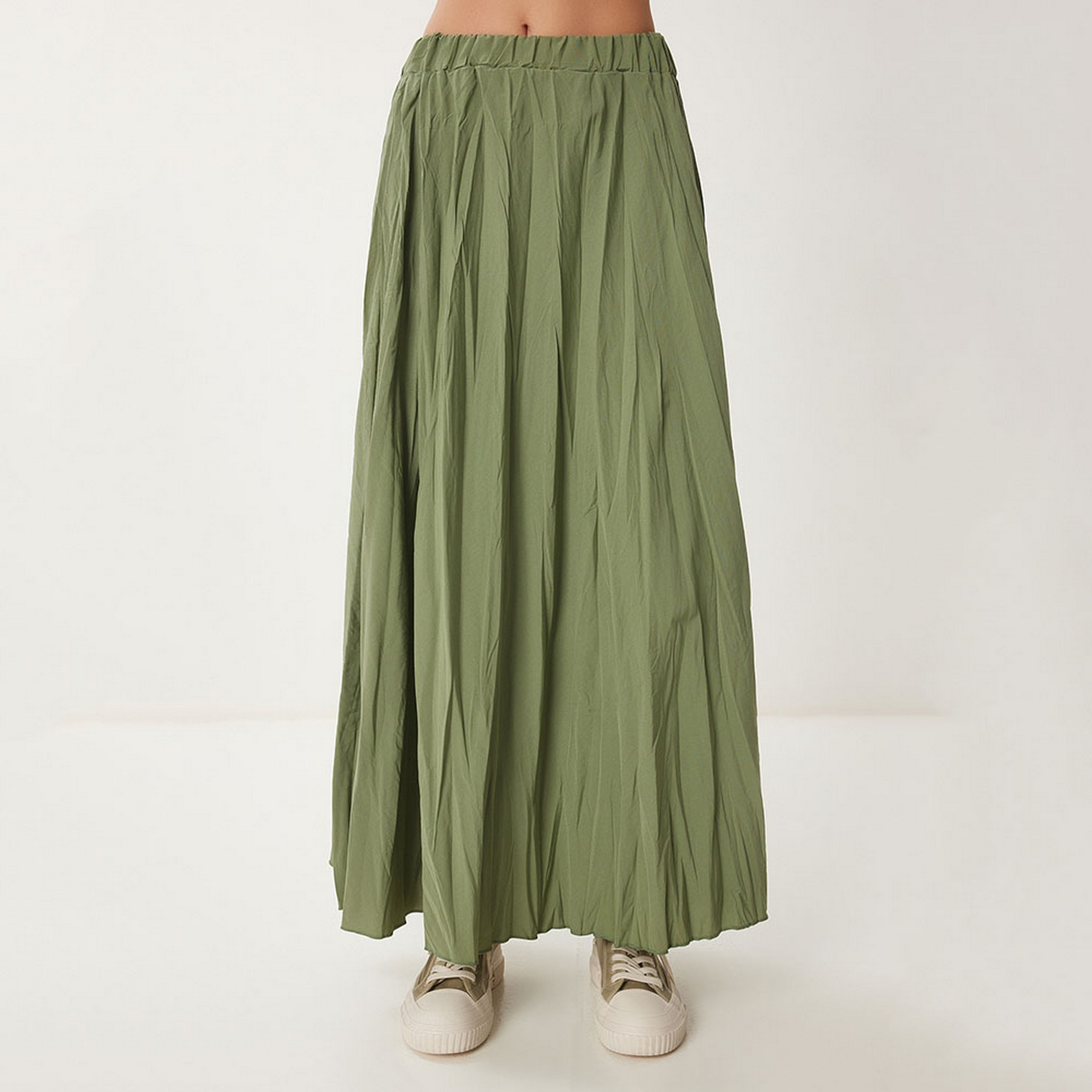 تنورة ماكسي نسائية واسعة متجعدة من سعادة إسطنبول-women-clothing-bottoms-skirts-image-5