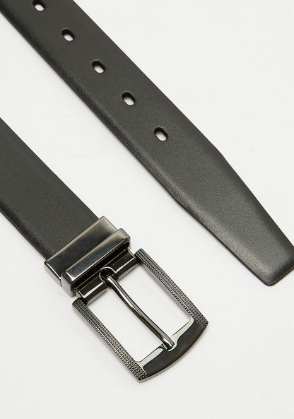 Duchini Solid Waist Belt with Pin Buckle Closure-Men%27s Belts-image-1