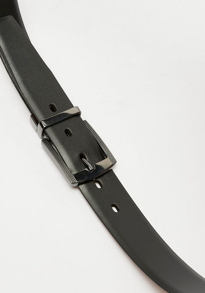 Duchini Solid Waist Belt with Pin Buckle Closure-Men%27s Belts-image-2