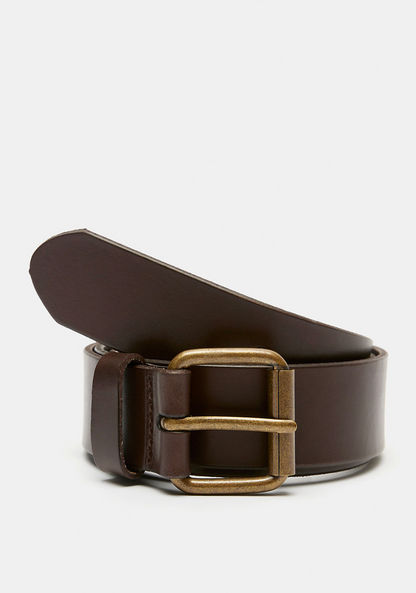 Lee Cooper Solid Waist Belt with Pin Buckle Closure-Men%27s Belts-image-0