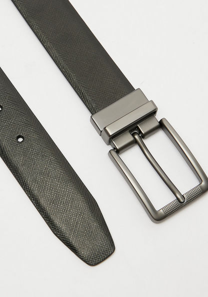 Duchini Textured Waist Belt with Pin Buckle Closure-Men%27s Belts-image-1