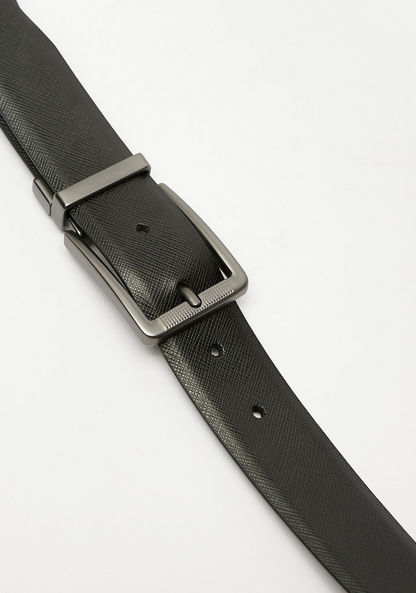 Duchini Textured Waist Belt with Pin Buckle Closure-Men%27s Belts-image-2