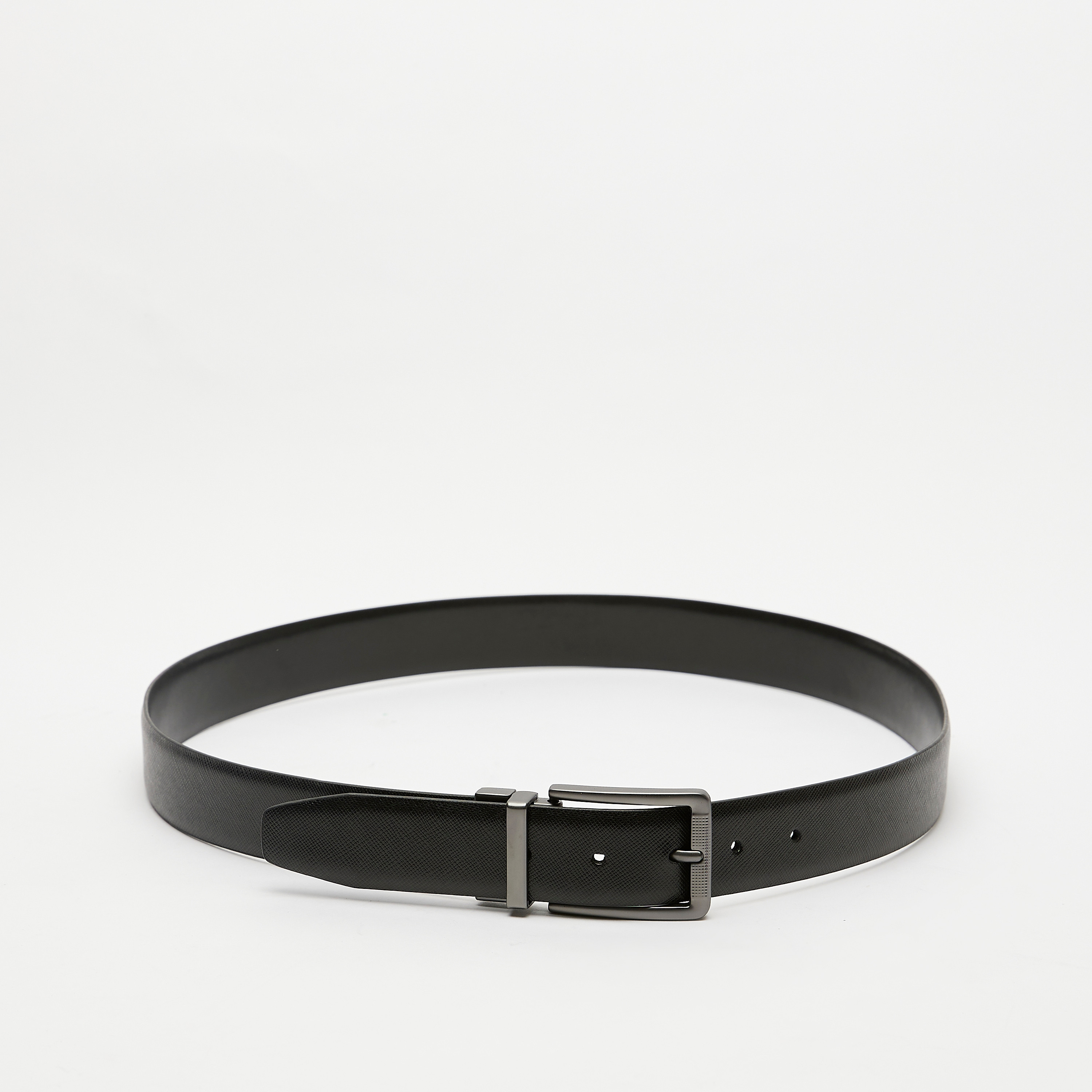 حزام خصر بارز الملمس بإبزيم بدبوس للإغلاق من دوتشيني-men-beltsandwallets-belts-image-4