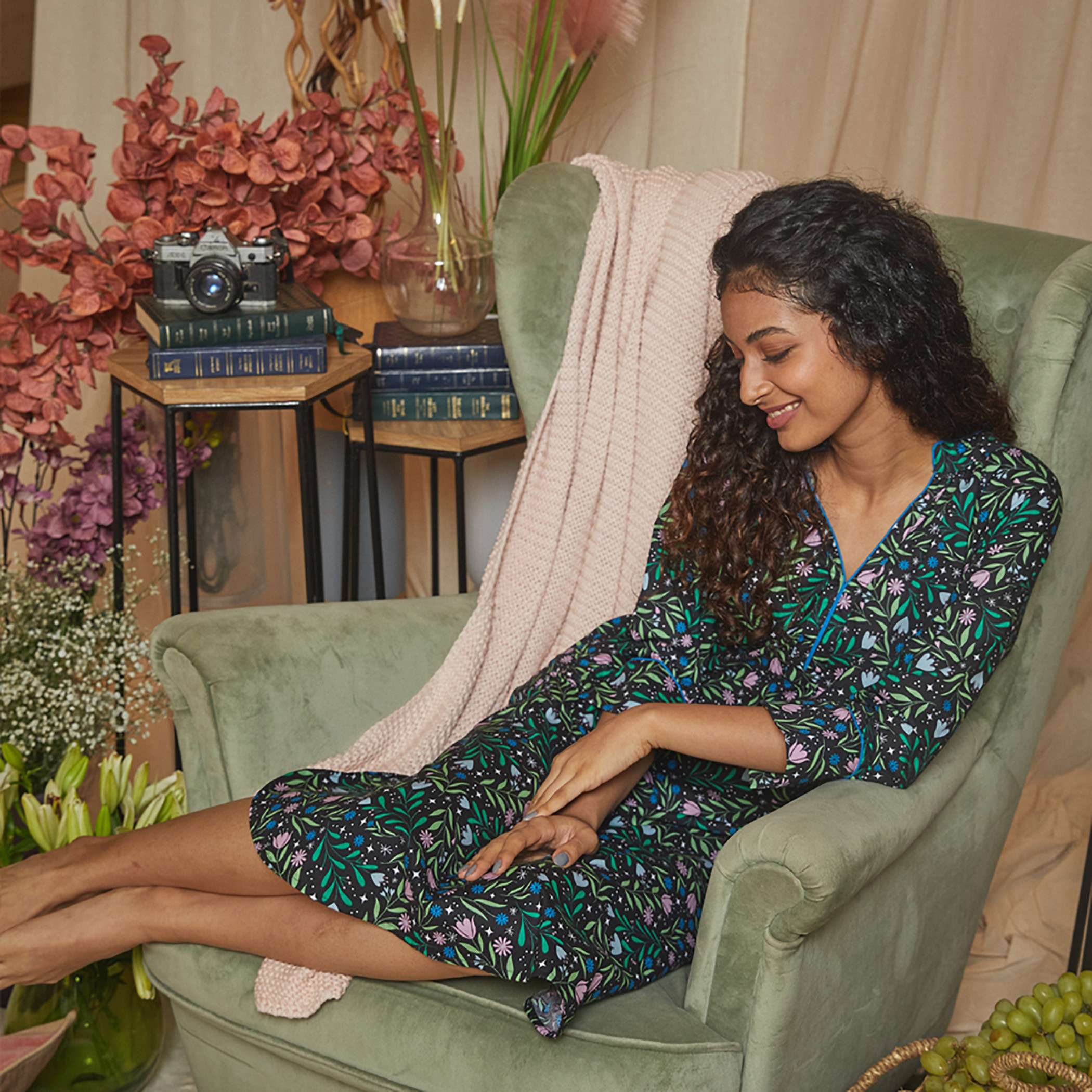 دانديليون دريمز أسود ثوب نوم-women-clothing-nightwear-nighties-image-1