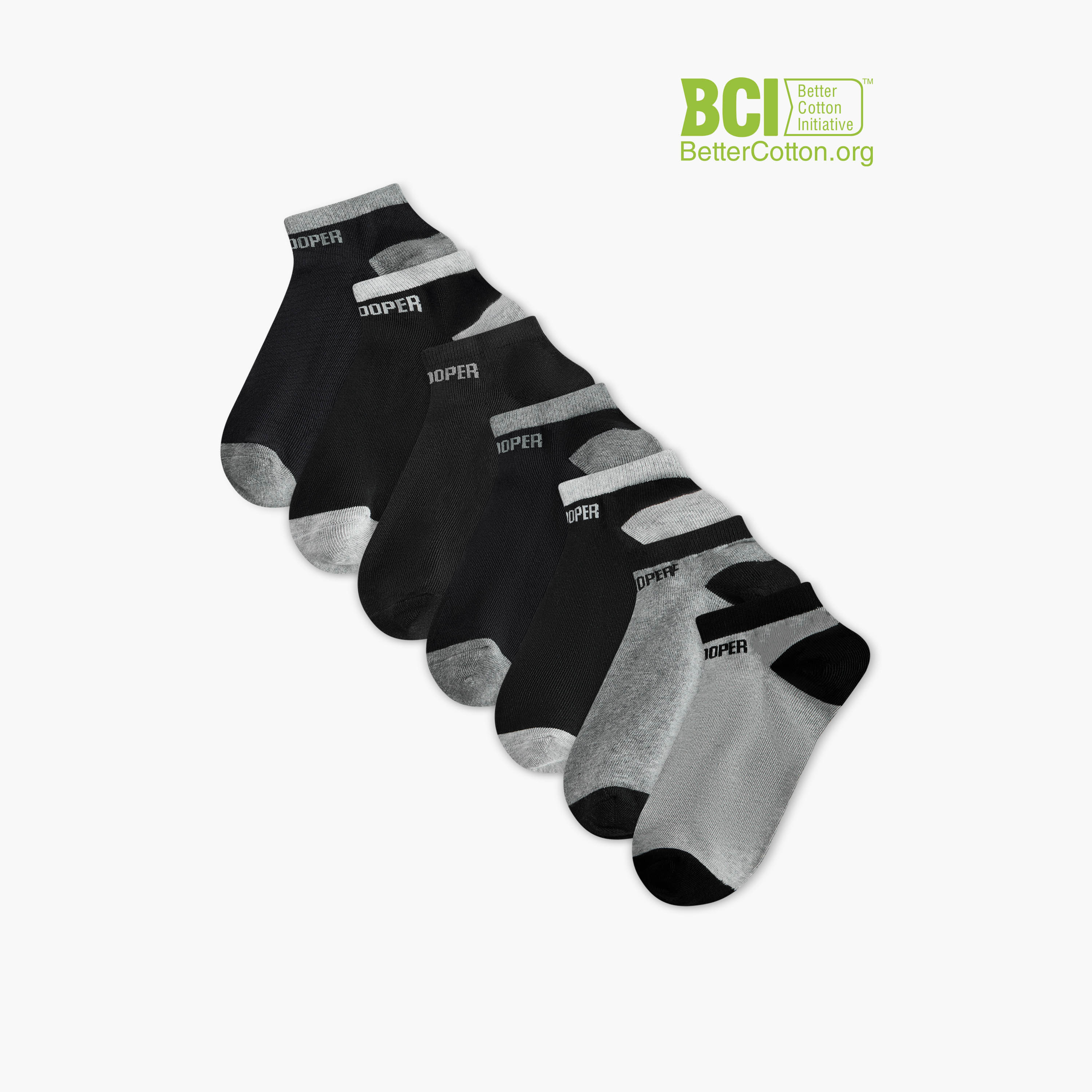 طقم جوارب 7 أزواج بطول الكاحل وطبعات من لي كوبر-men-socks-image-1