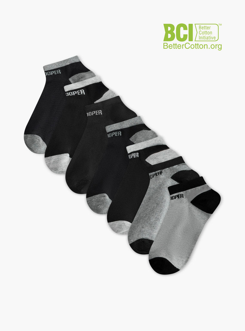 طقم جوارب 7 أزواج بطول الكاحل وطبعات من لي كوبر-men-socks-image-1