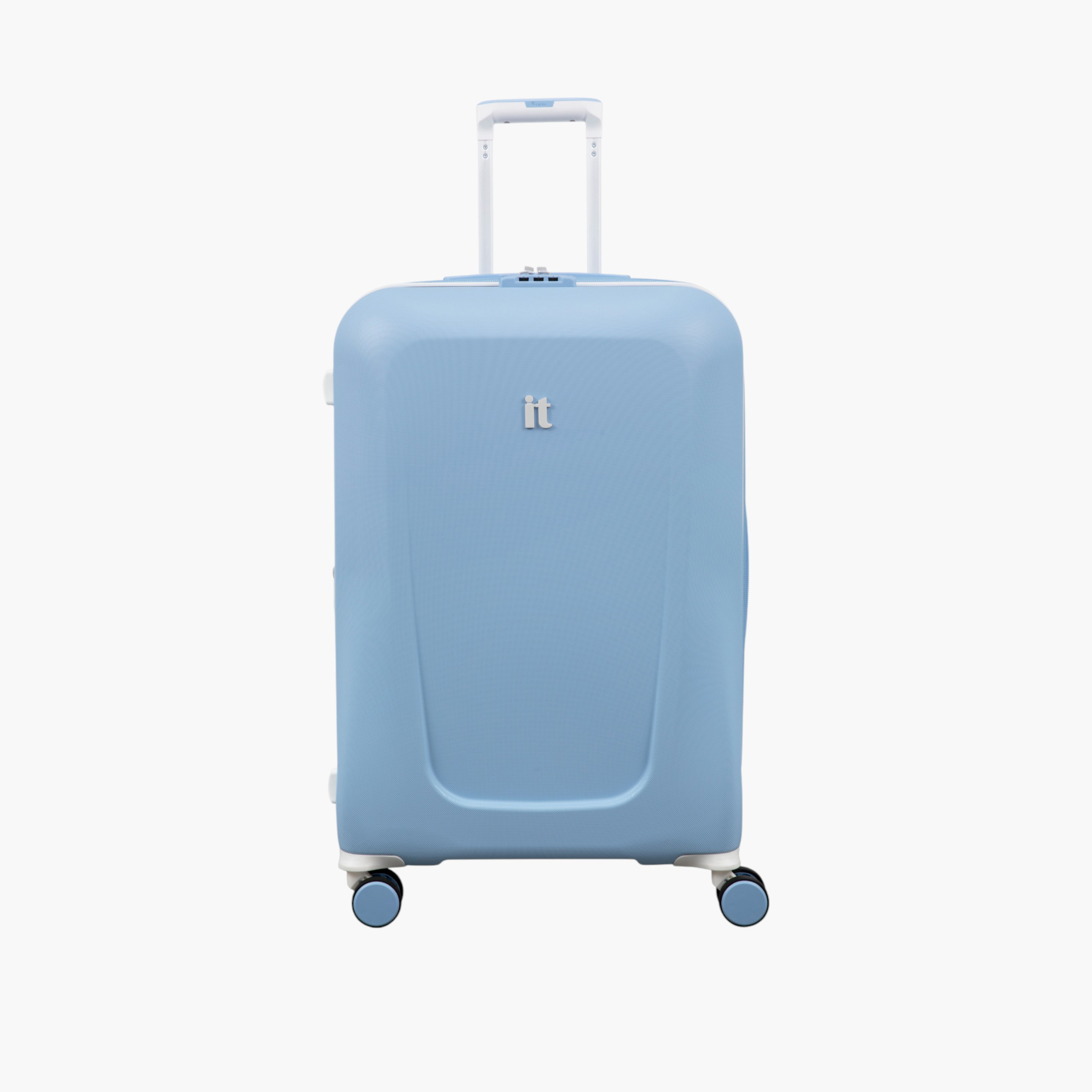 IT Textured Hardcase Trolley Bag with Retractable Handle and Zip Closure-travel-luggagesandbags-luggage-image-1