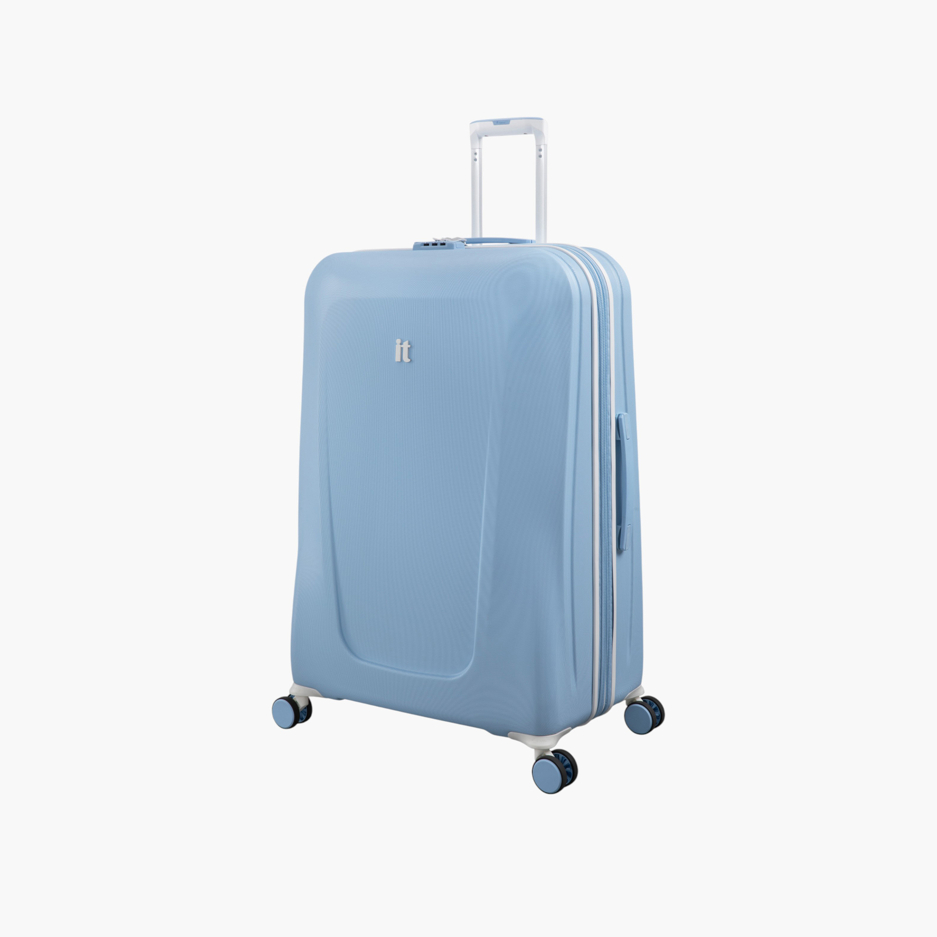 IT Textured Hardcase Trolley Bag with Retractable Handle and Zip Closure-travel-luggagesandbags-luggage-image-2
