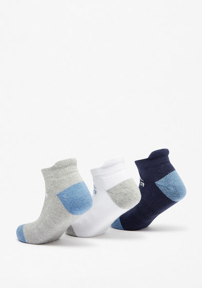 Kappa Logo Print Ankle Length Socks - Set of 3-Boy%27s Socks-image-2
