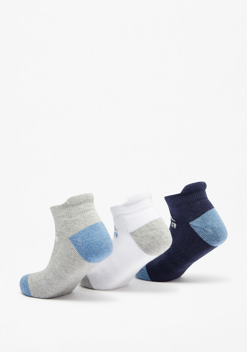 Kappa Logo Print Ankle Length Sports Socks - Set of 3-Boy%27s Socks-image-2
