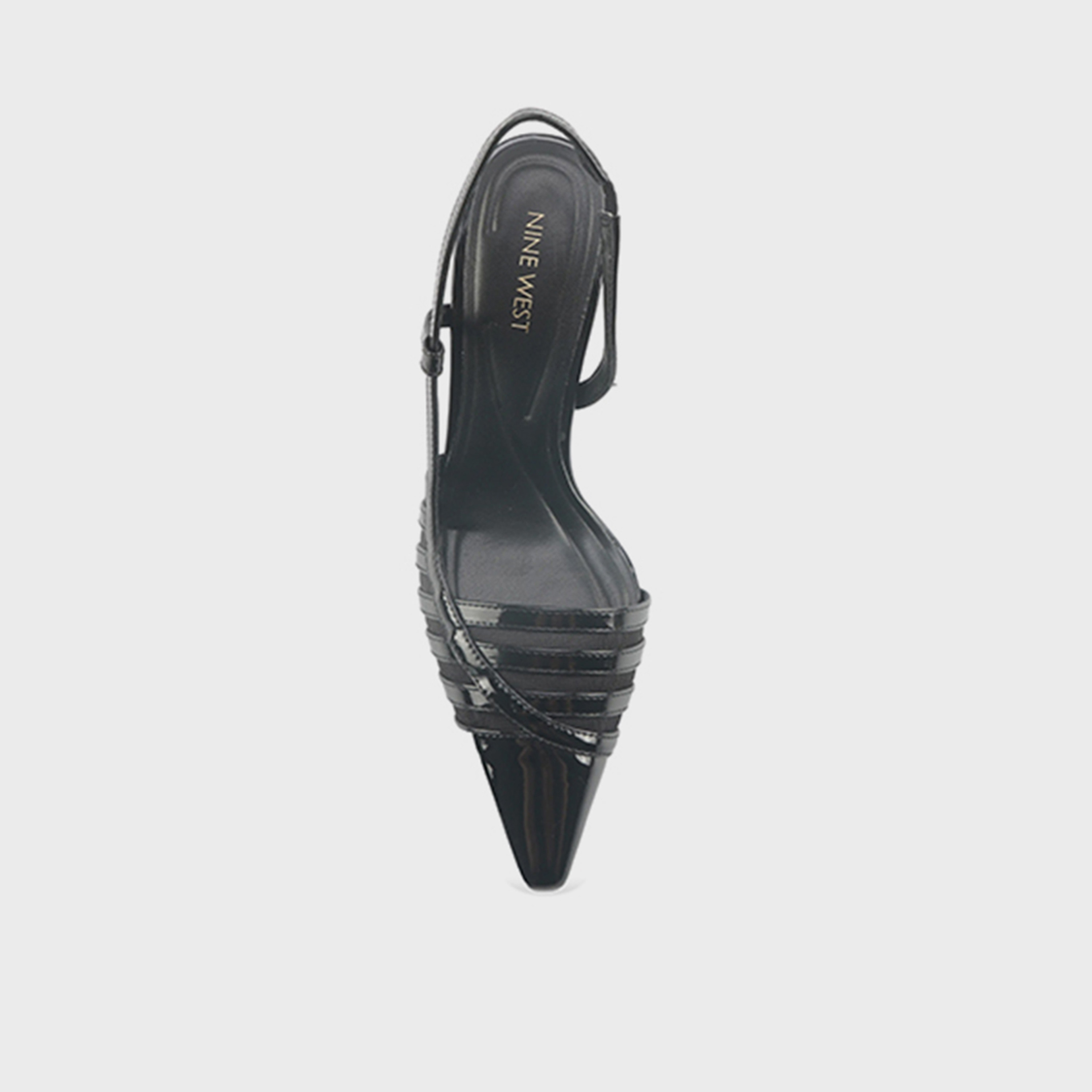 Nine West Women's Elastic Strap Flared Heel Pumps | DEWINA-6FX-women-shoes-heels-image-2